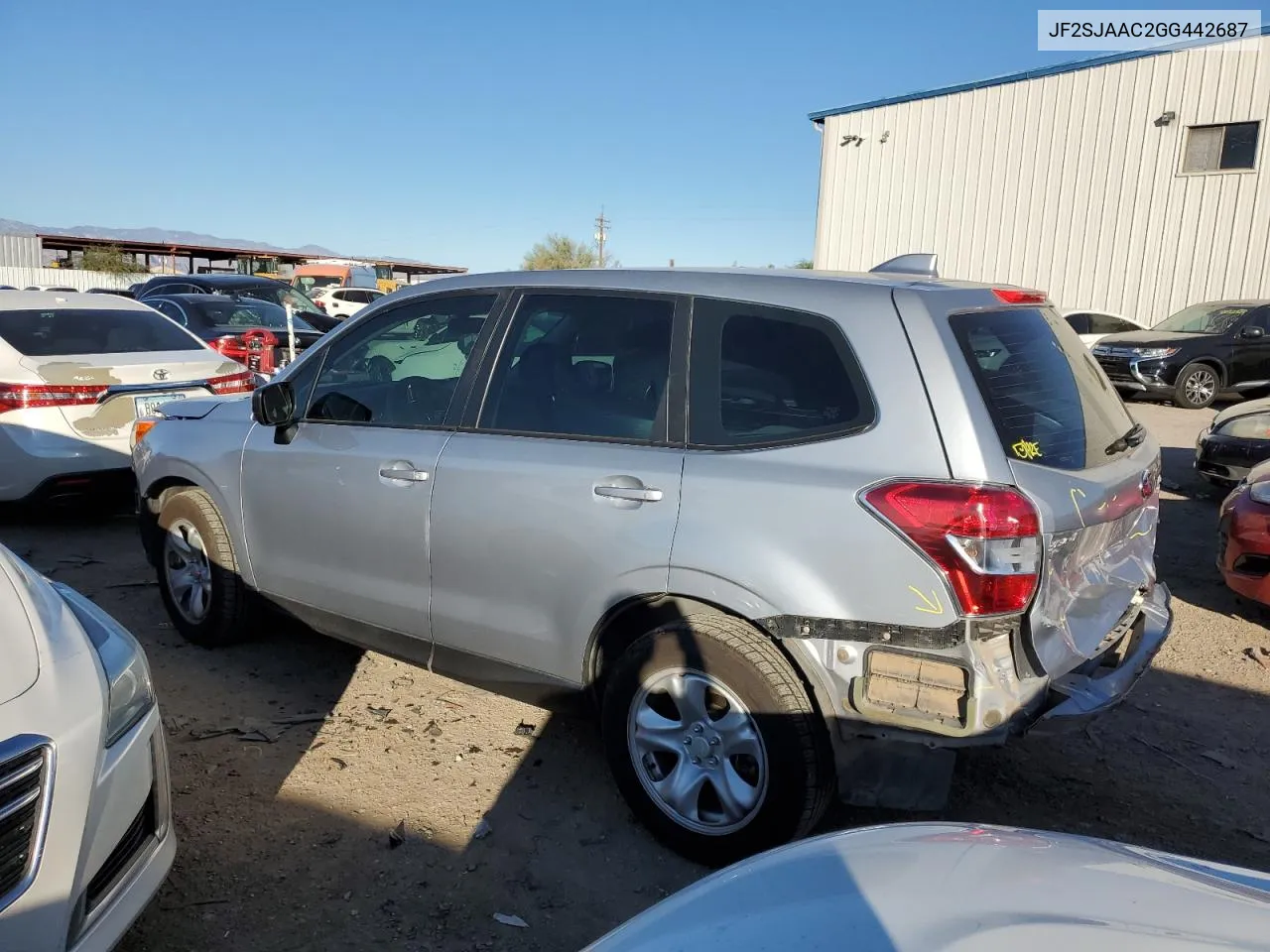 2016 Subaru Forester 2.5I VIN: JF2SJAAC2GG442687 Lot: 80998864