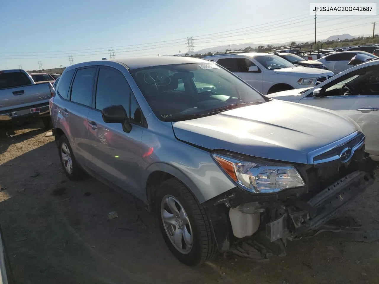 2016 Subaru Forester 2.5I VIN: JF2SJAAC2GG442687 Lot: 80998864