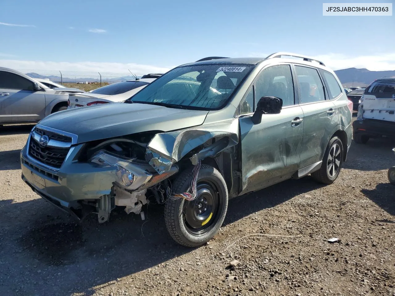 2017 Subaru Forester 2.5I VIN: JF2SJABC3HH470363 Lot: 52240814