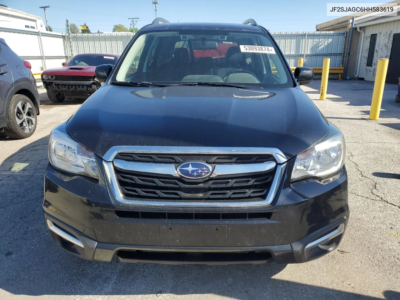 2017 Subaru Forester 2.5I Premium VIN: JF2SJAGC6HH583619 Lot: 53093874