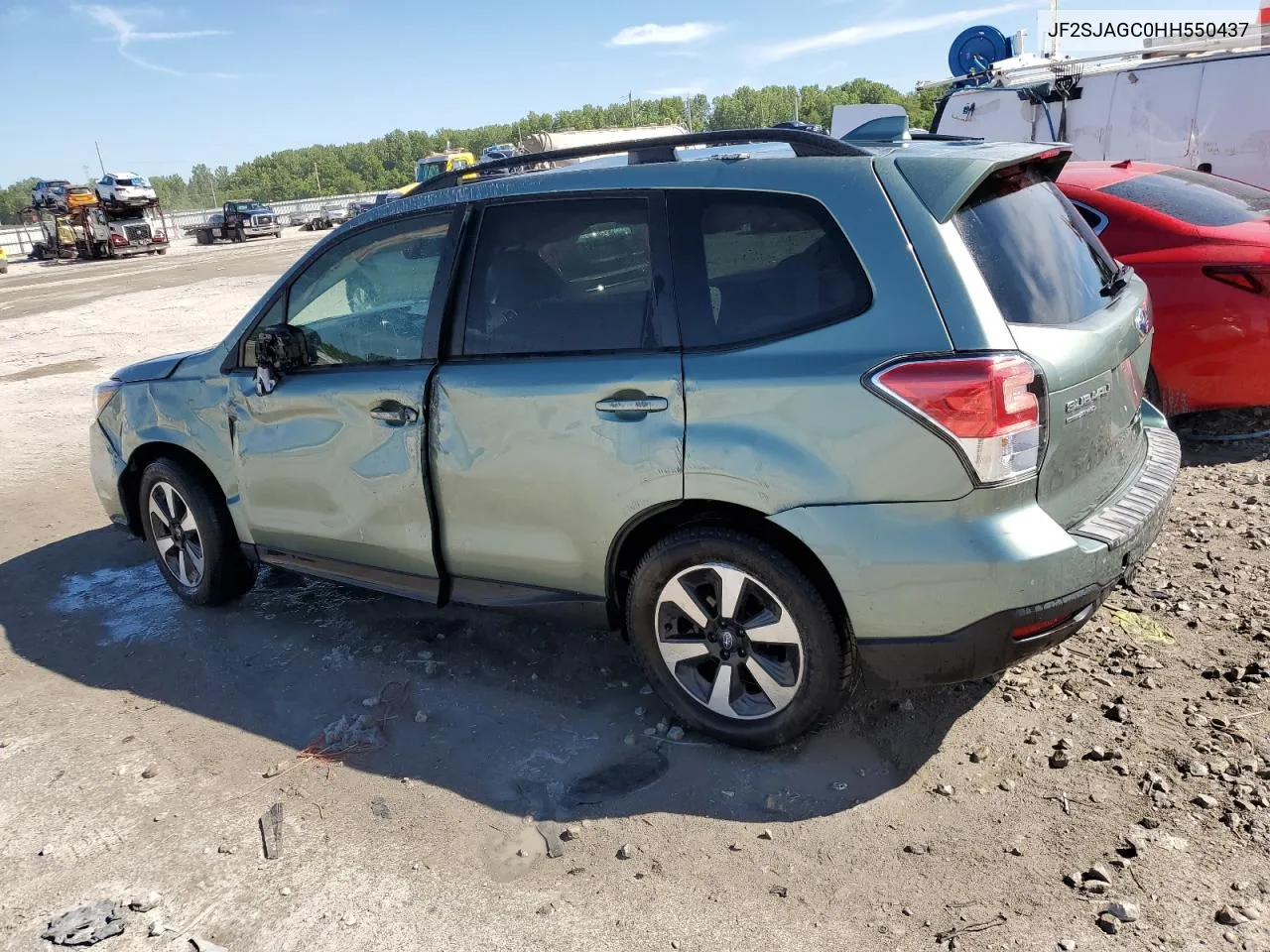 2017 Subaru Forester 2.5I Premium VIN: JF2SJAGC0HH550437 Lot: 58621354