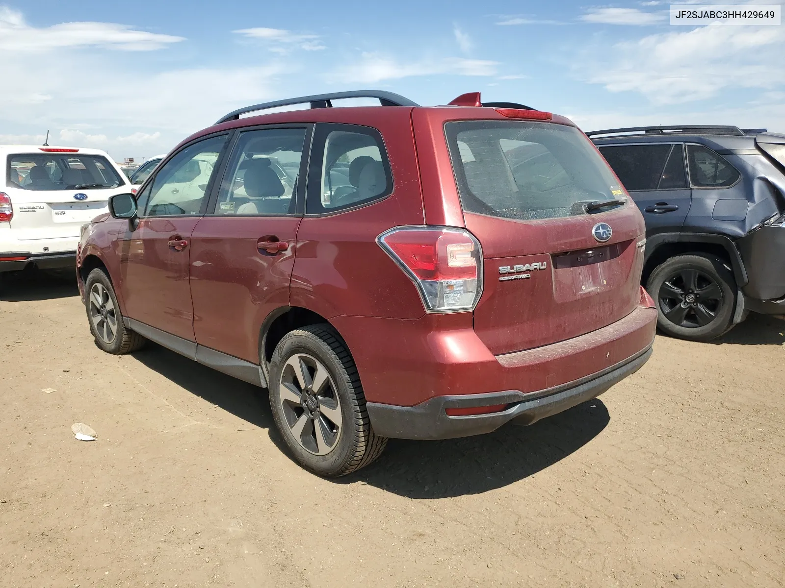 2017 Subaru Forester 2.5I VIN: JF2SJABC3HH429649 Lot: 66402754