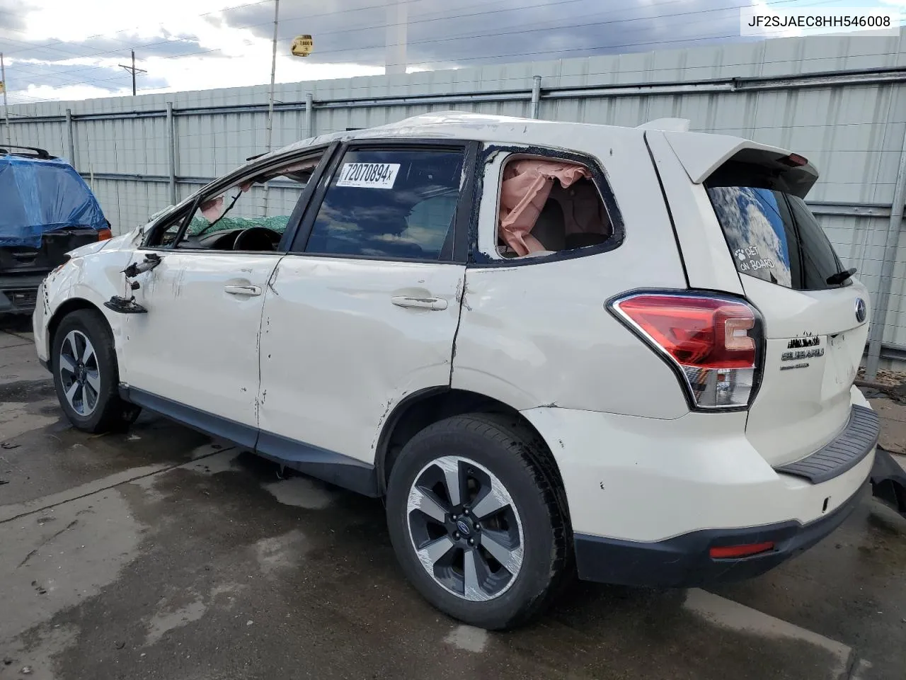 2017 Subaru Forester 2.5I Premium VIN: JF2SJAEC8HH546008 Lot: 72070894