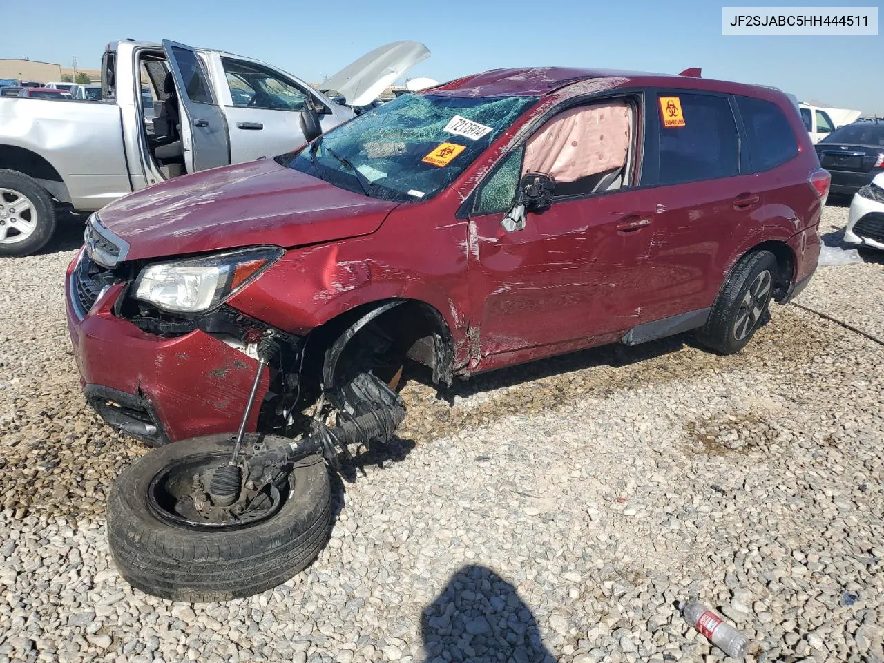 2017 Subaru Forester 2.5I VIN: JF2SJABC5HH444511 Lot: 72175914