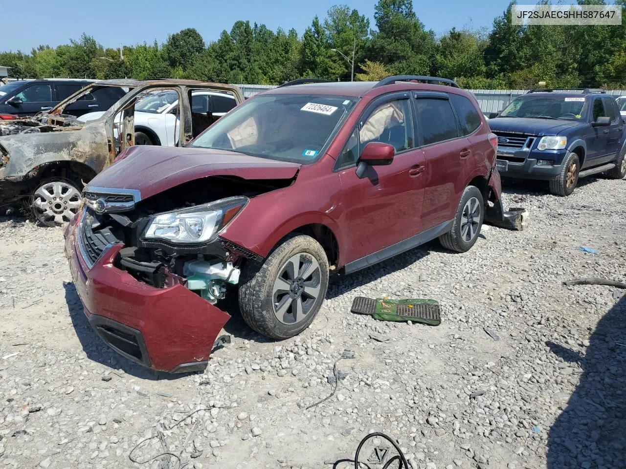 JF2SJAEC5HH587647 2017 Subaru Forester 2.5I Premium