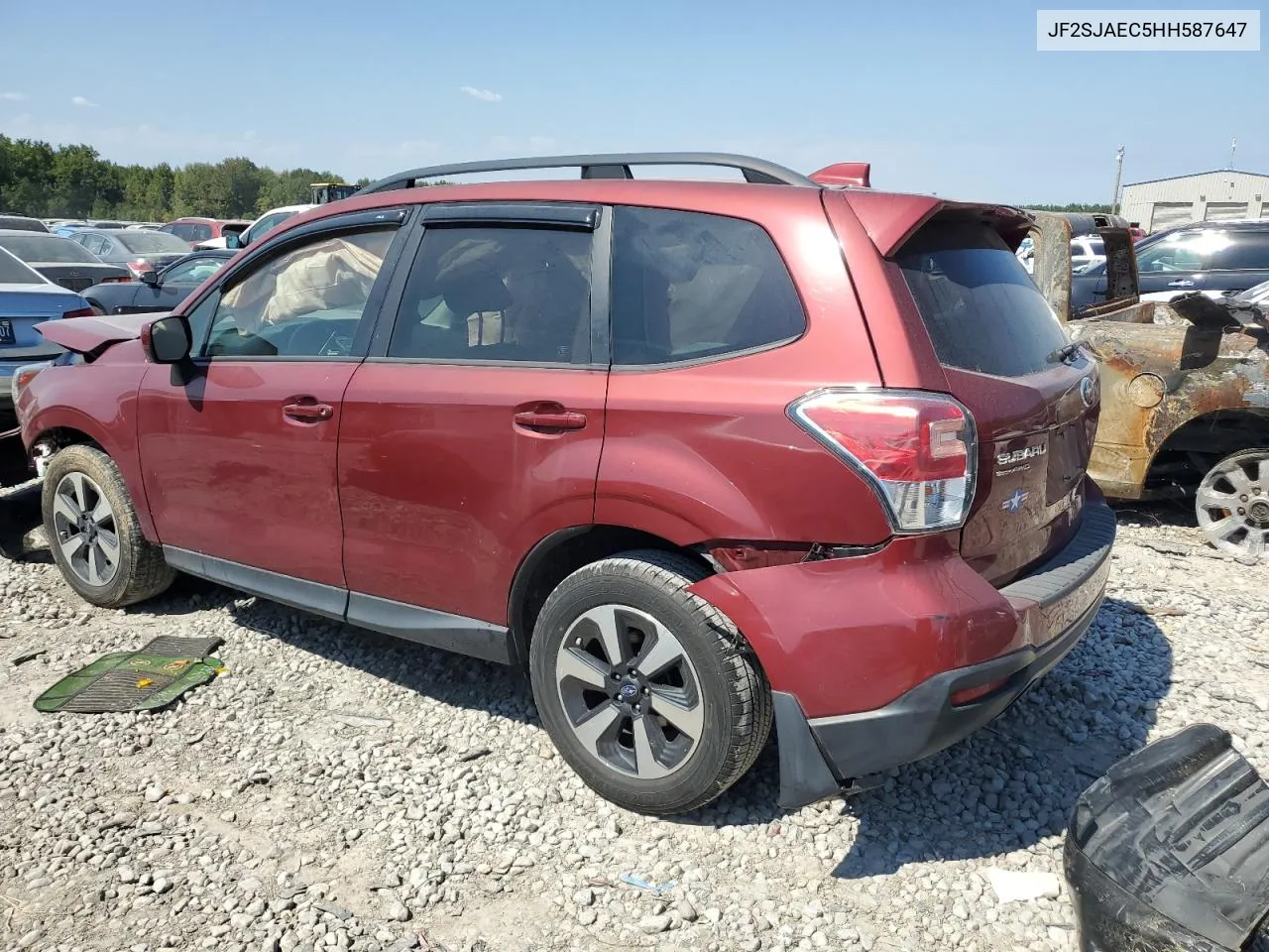 2017 Subaru Forester 2.5I Premium VIN: JF2SJAEC5HH587647 Lot: 72326464