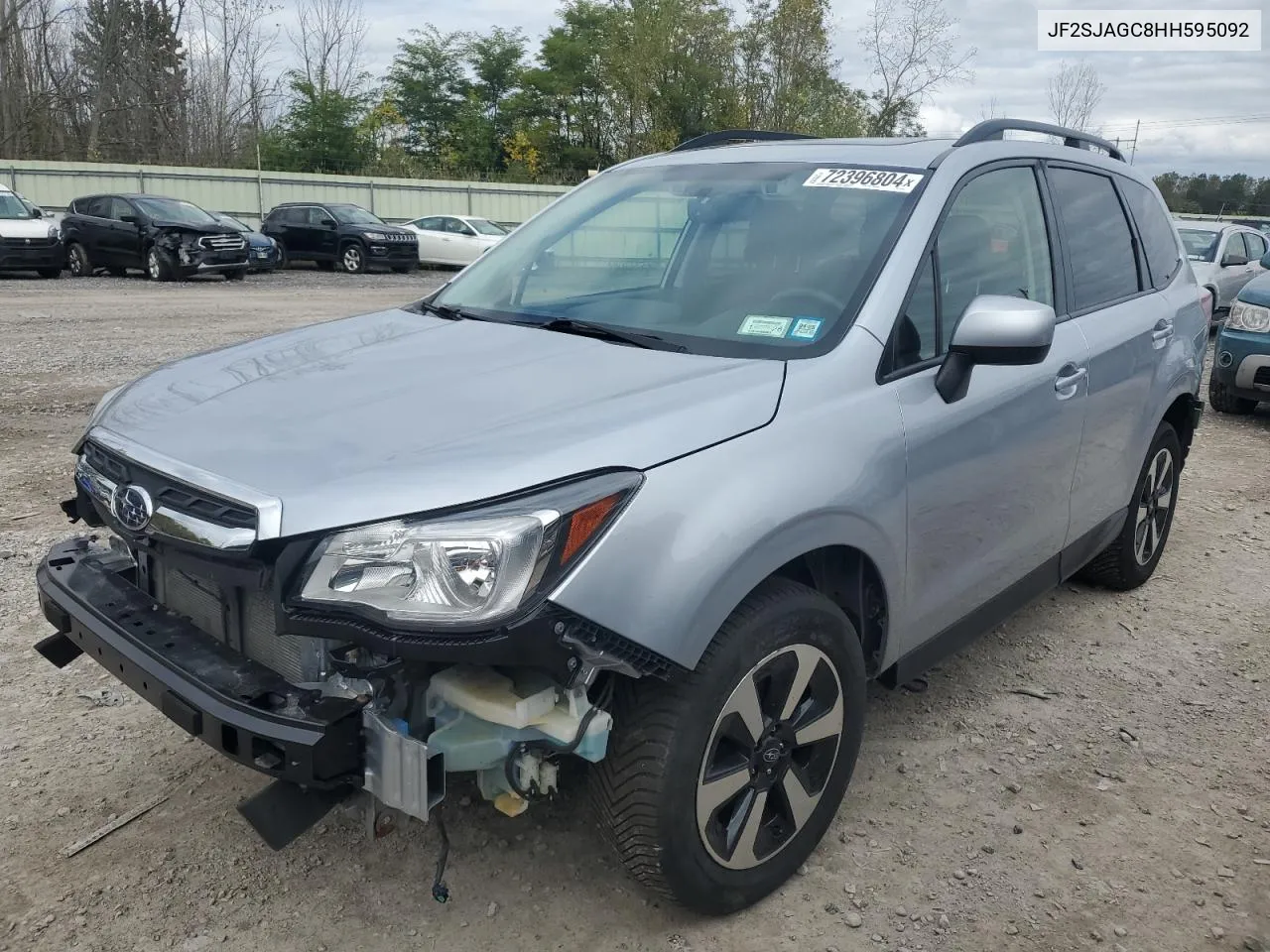 2017 Subaru Forester 2.5I Premium VIN: JF2SJAGC8HH595092 Lot: 72396804