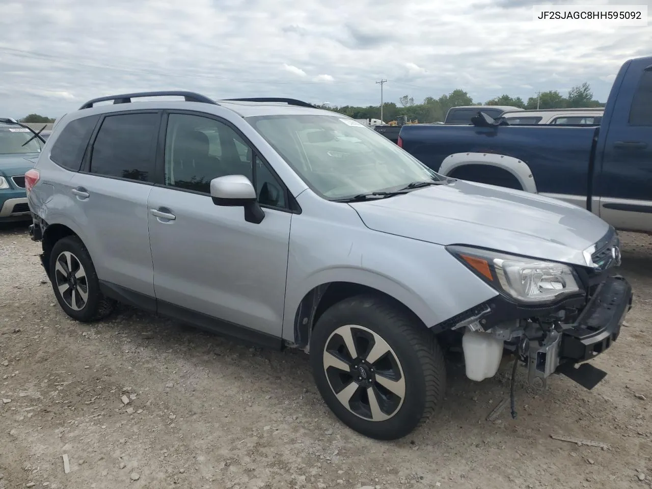 2017 Subaru Forester 2.5I Premium VIN: JF2SJAGC8HH595092 Lot: 72396804