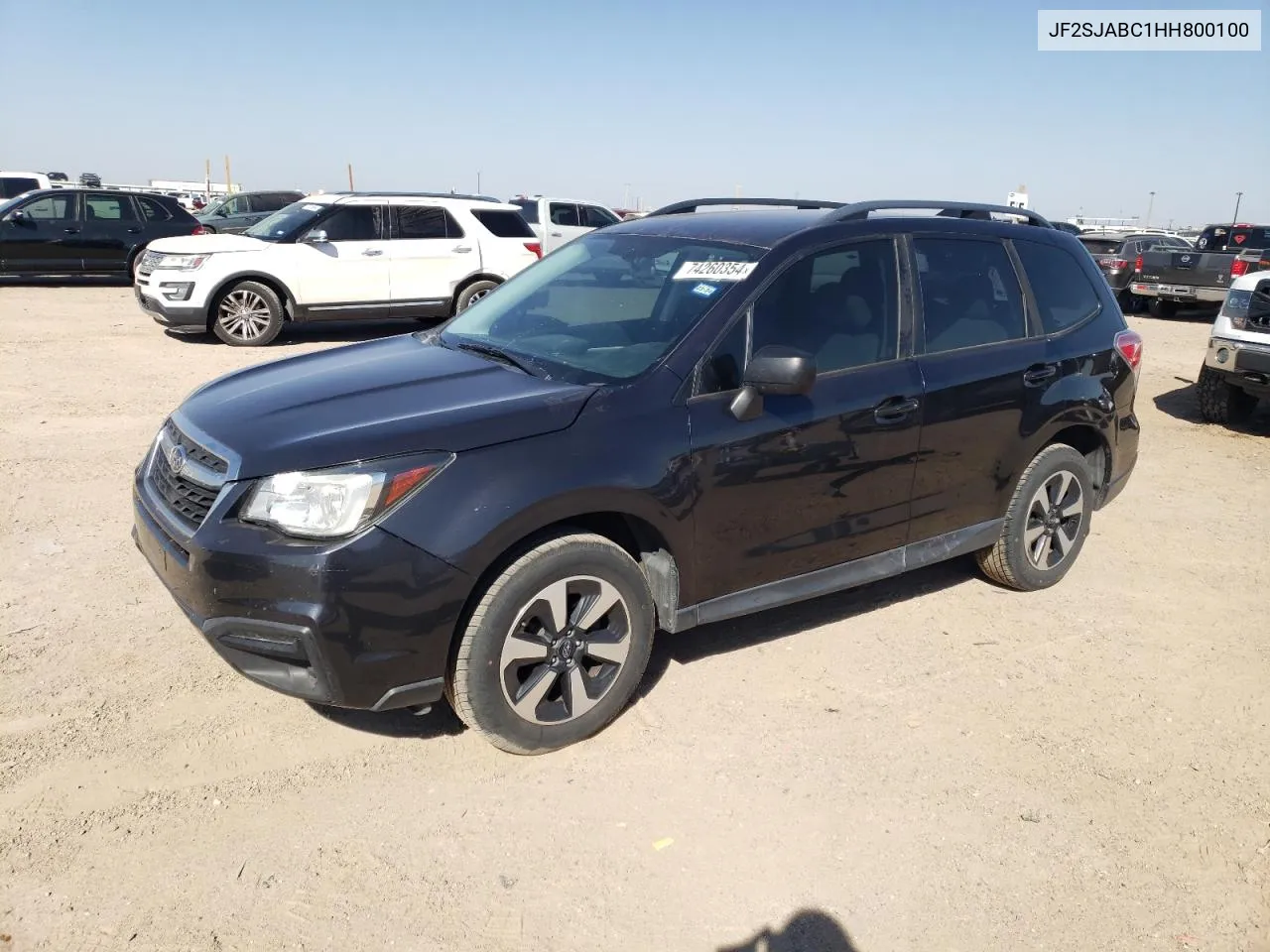 2017 Subaru Forester 2.5I VIN: JF2SJABC1HH800100 Lot: 74260354