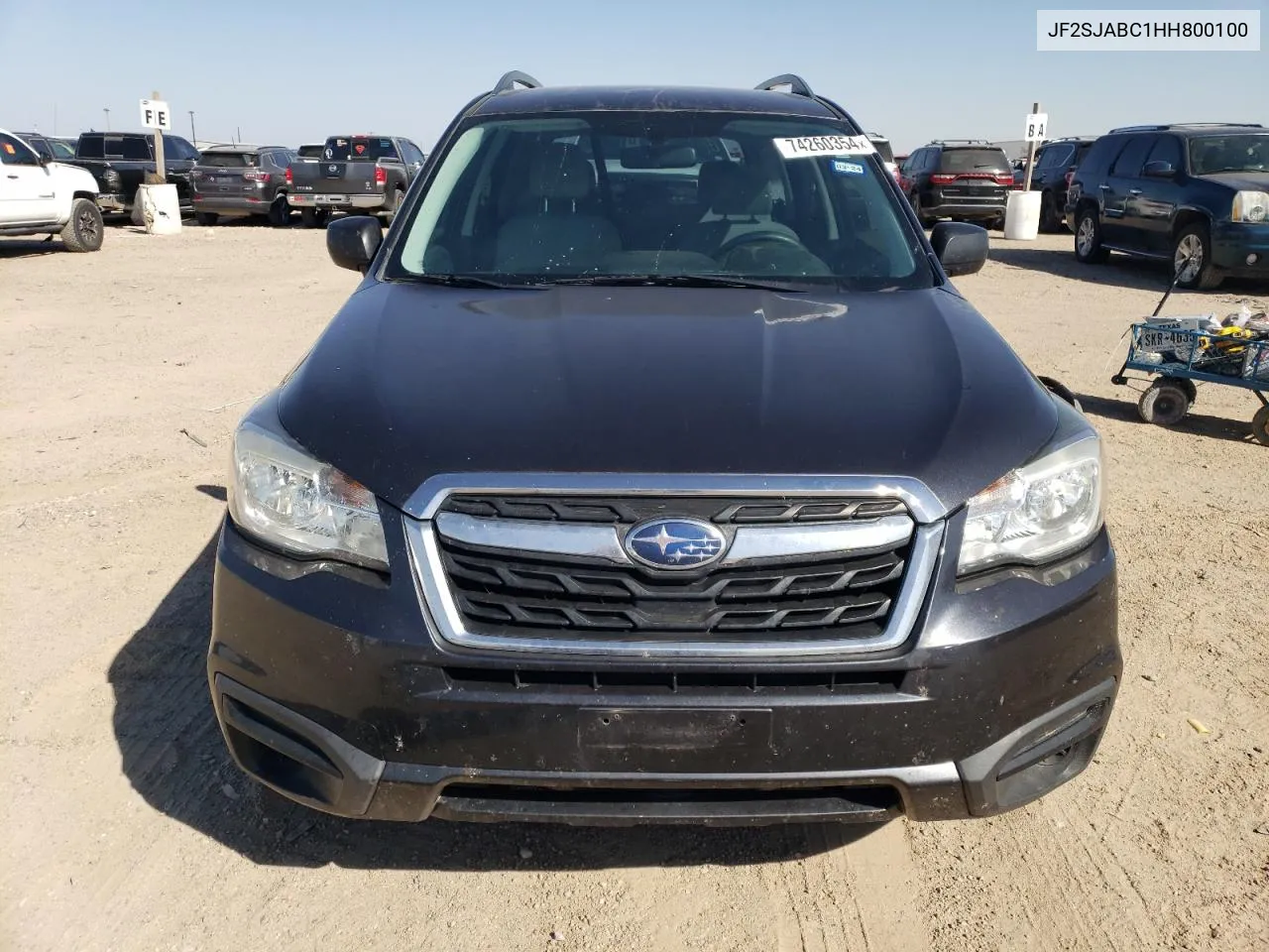 2017 Subaru Forester 2.5I VIN: JF2SJABC1HH800100 Lot: 74260354