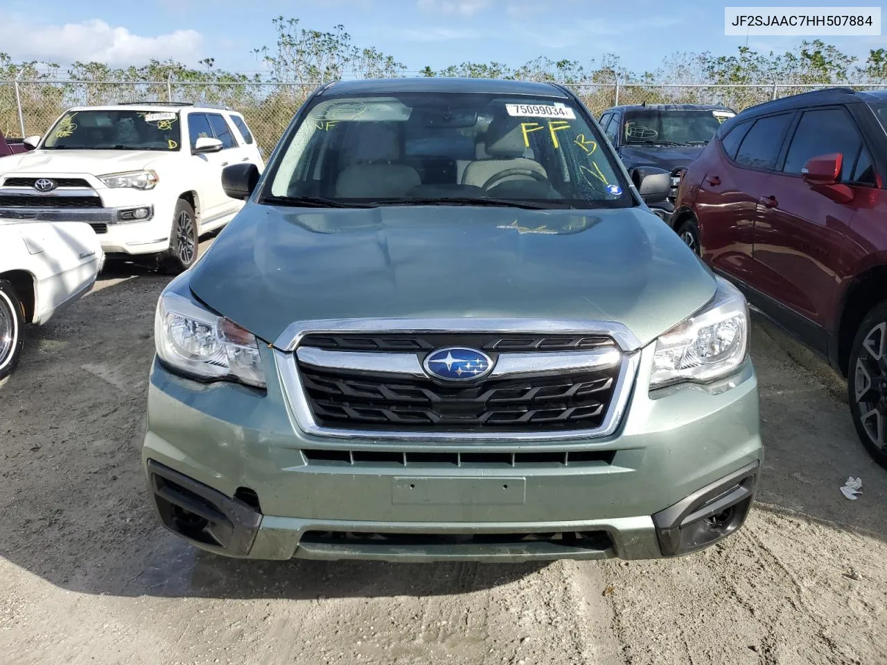 2017 Subaru Forester 2.5I VIN: JF2SJAAC7HH507884 Lot: 75099034