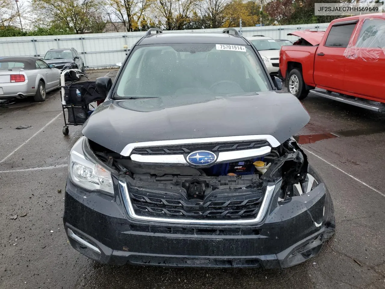 2017 Subaru Forester 2.5I Premium VIN: JF2SJAEC7HH569649 Lot: 75701914