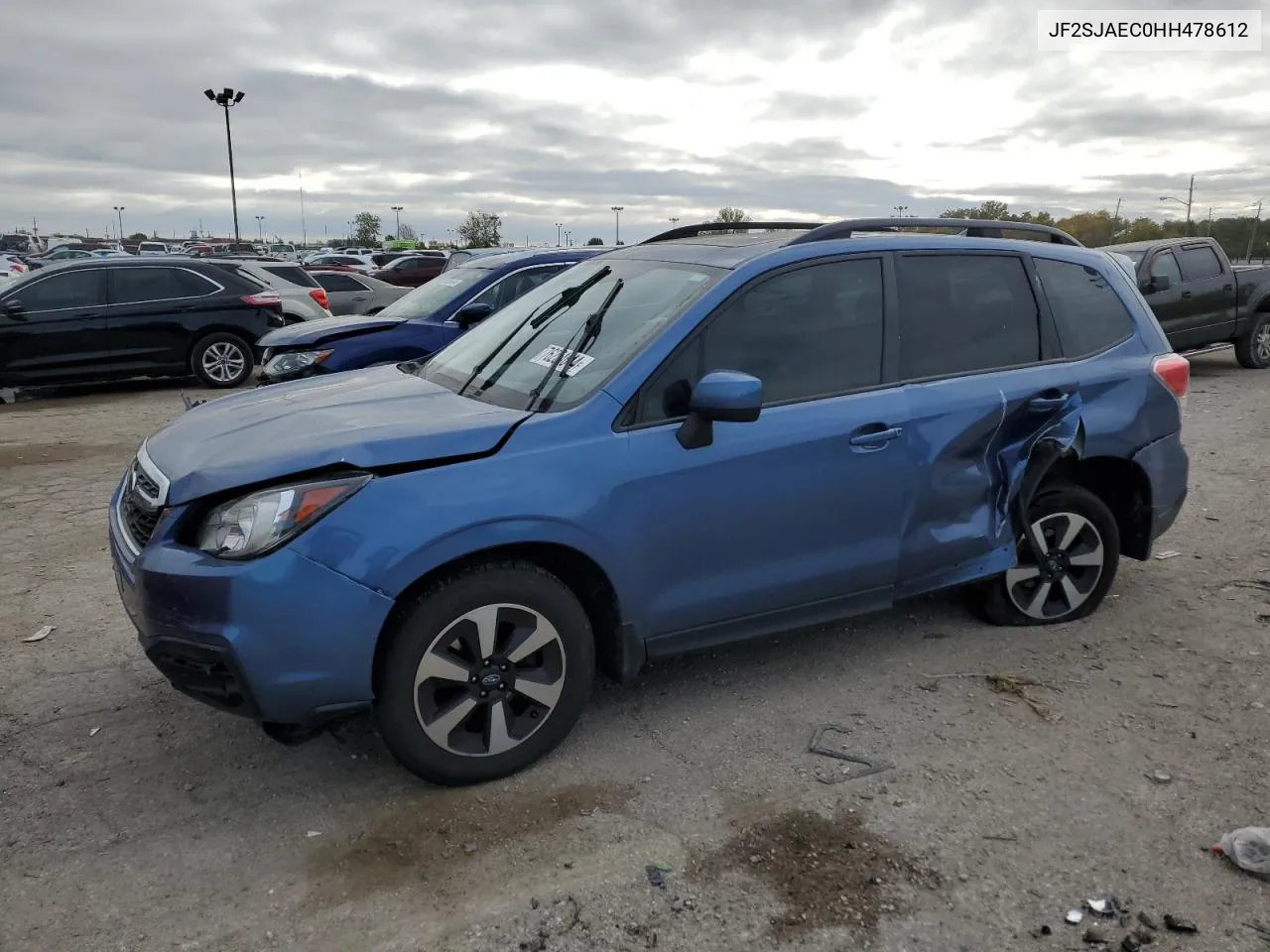 2017 Subaru Forester 2.5I Premium VIN: JF2SJAEC0HH478612 Lot: 76254644