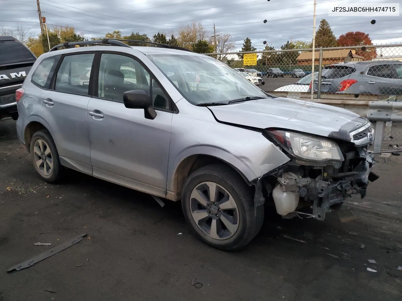 2017 Subaru Forester 2.5I VIN: JF2SJABC6HH474715 Lot: 76480834