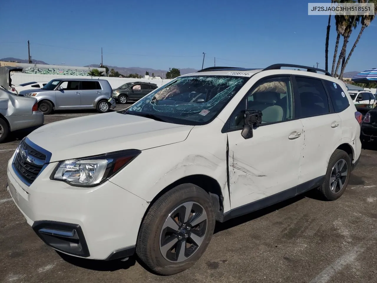 2017 Subaru Forester 2.5I Premium VIN: JF2SJAGC3HH518551 Lot: 77038114