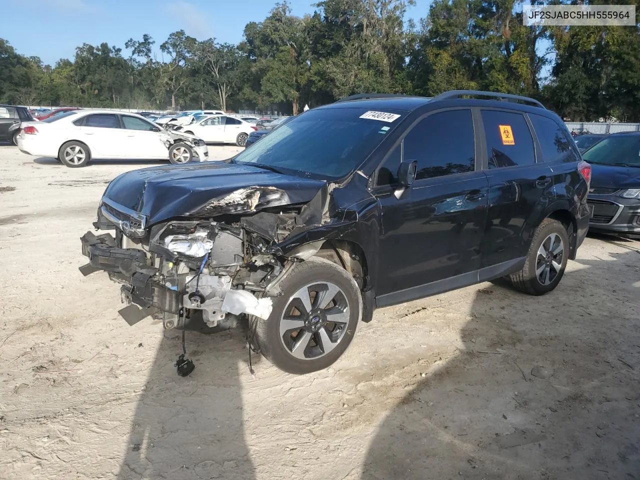 2017 Subaru Forester 2.5I VIN: JF2SJABC5HH555964 Lot: 77430124