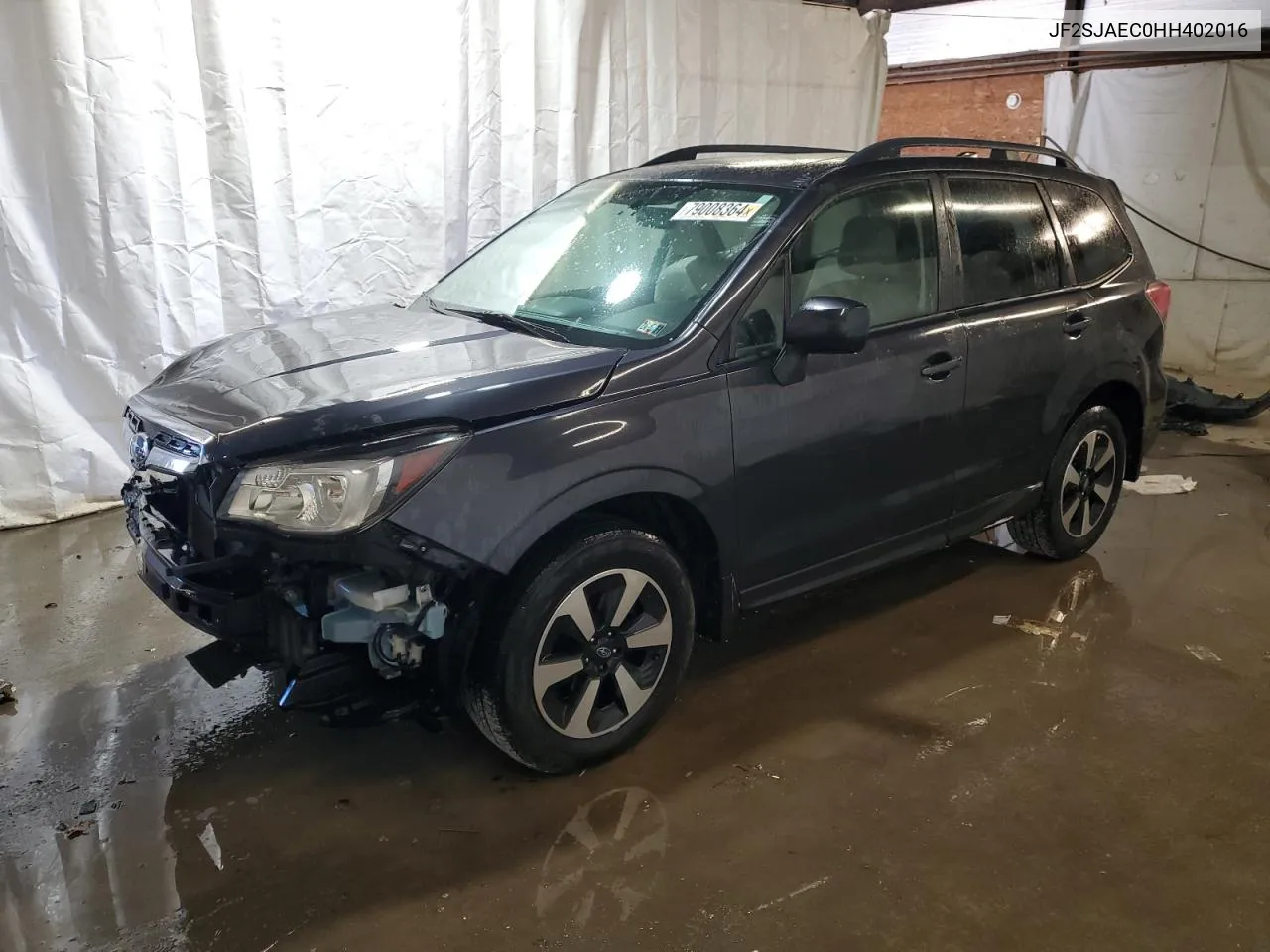 2017 Subaru Forester 2.5I Premium VIN: JF2SJAEC0HH402016 Lot: 79008364