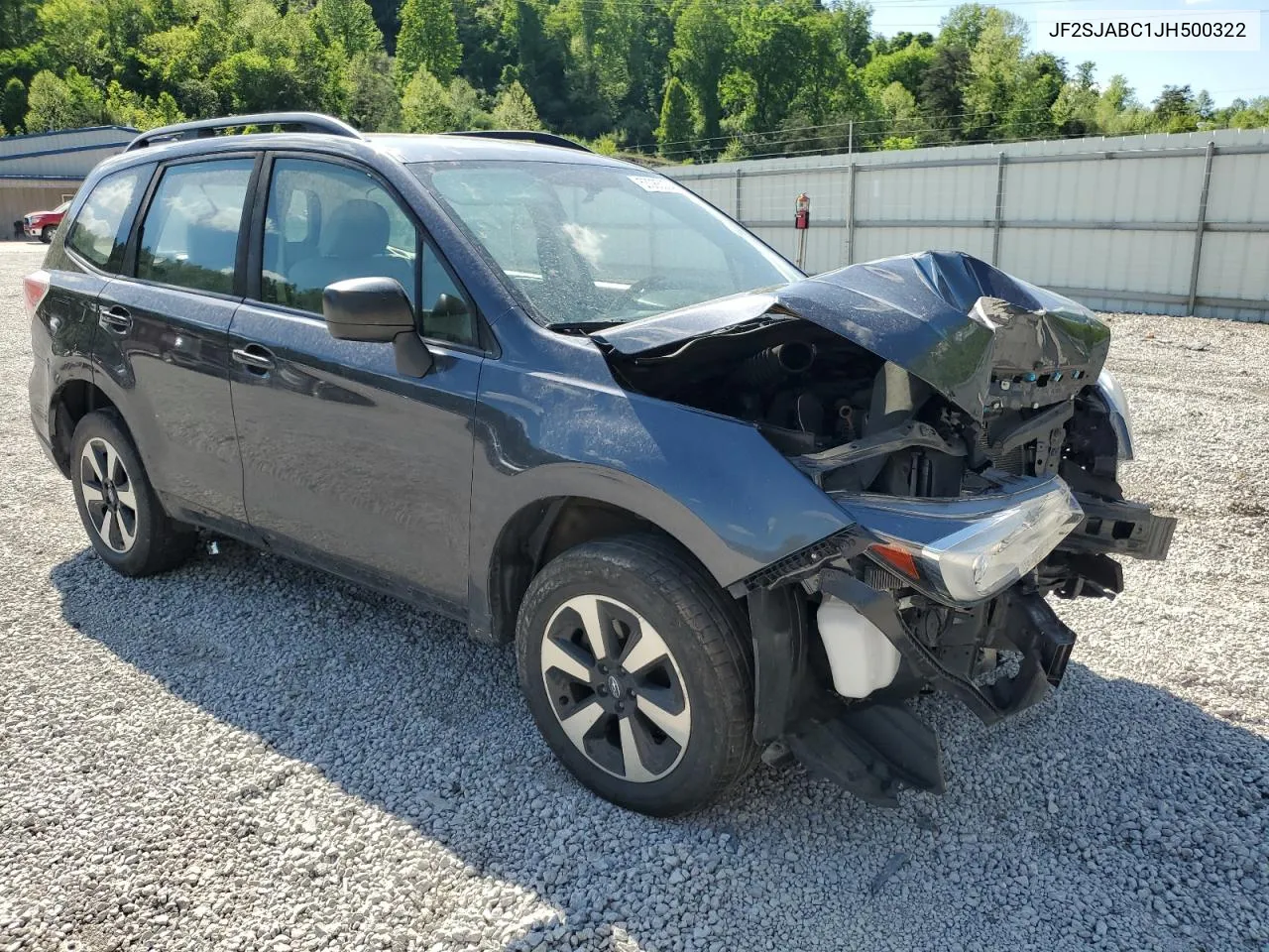 2018 Subaru Forester 2.5I VIN: JF2SJABC1JH500322 Lot: 53085024