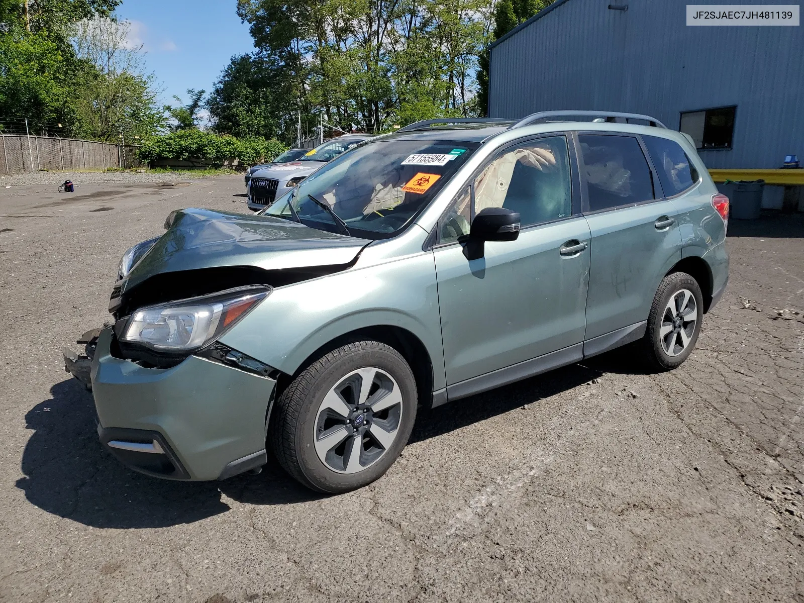 2018 Subaru Forester 2.5I Premium VIN: JF2SJAEC7JH481139 Lot: 57155984