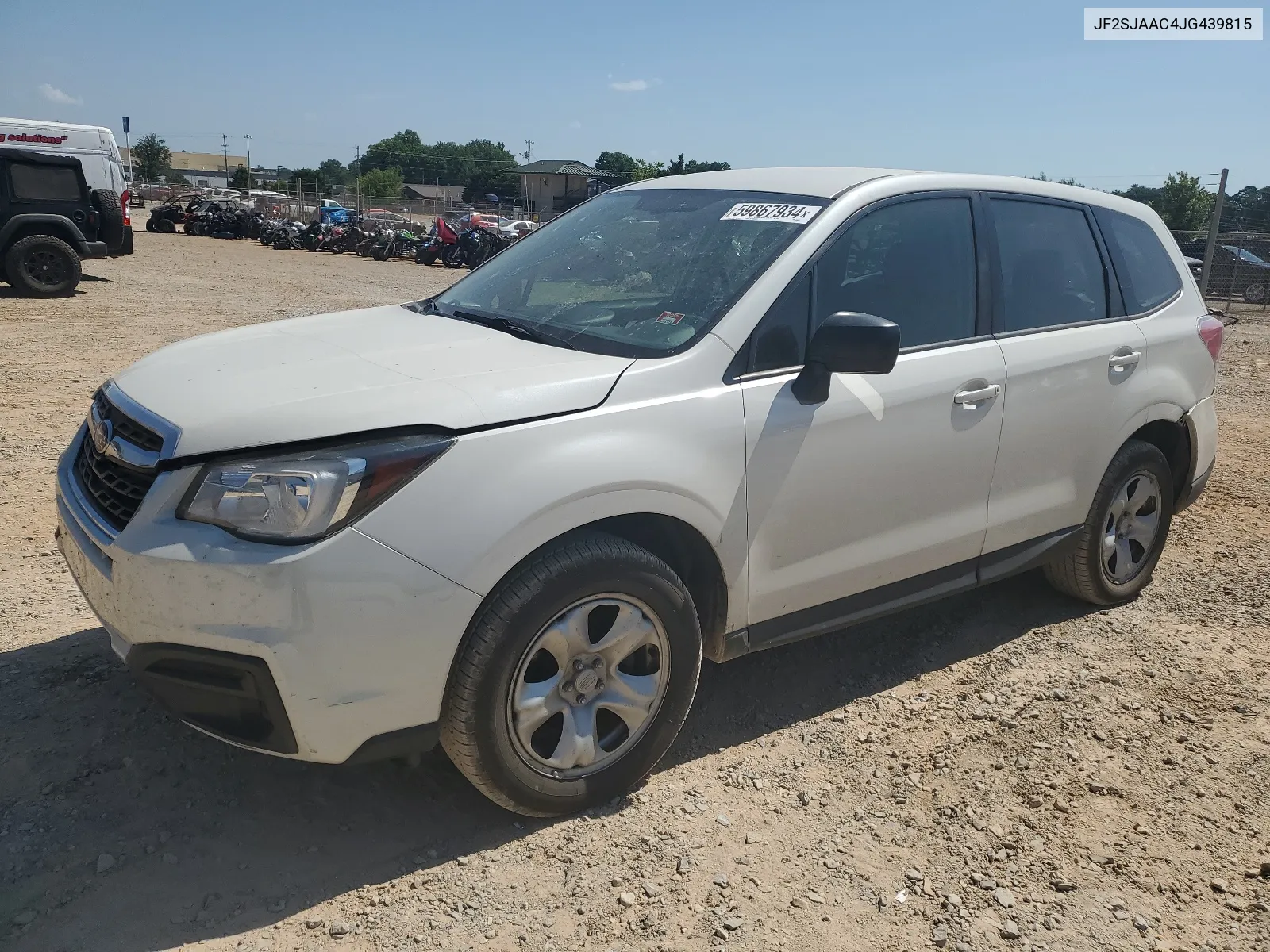 2018 Subaru Forester 2.5I VIN: JF2SJAAC4JG439815 Lot: 59867934