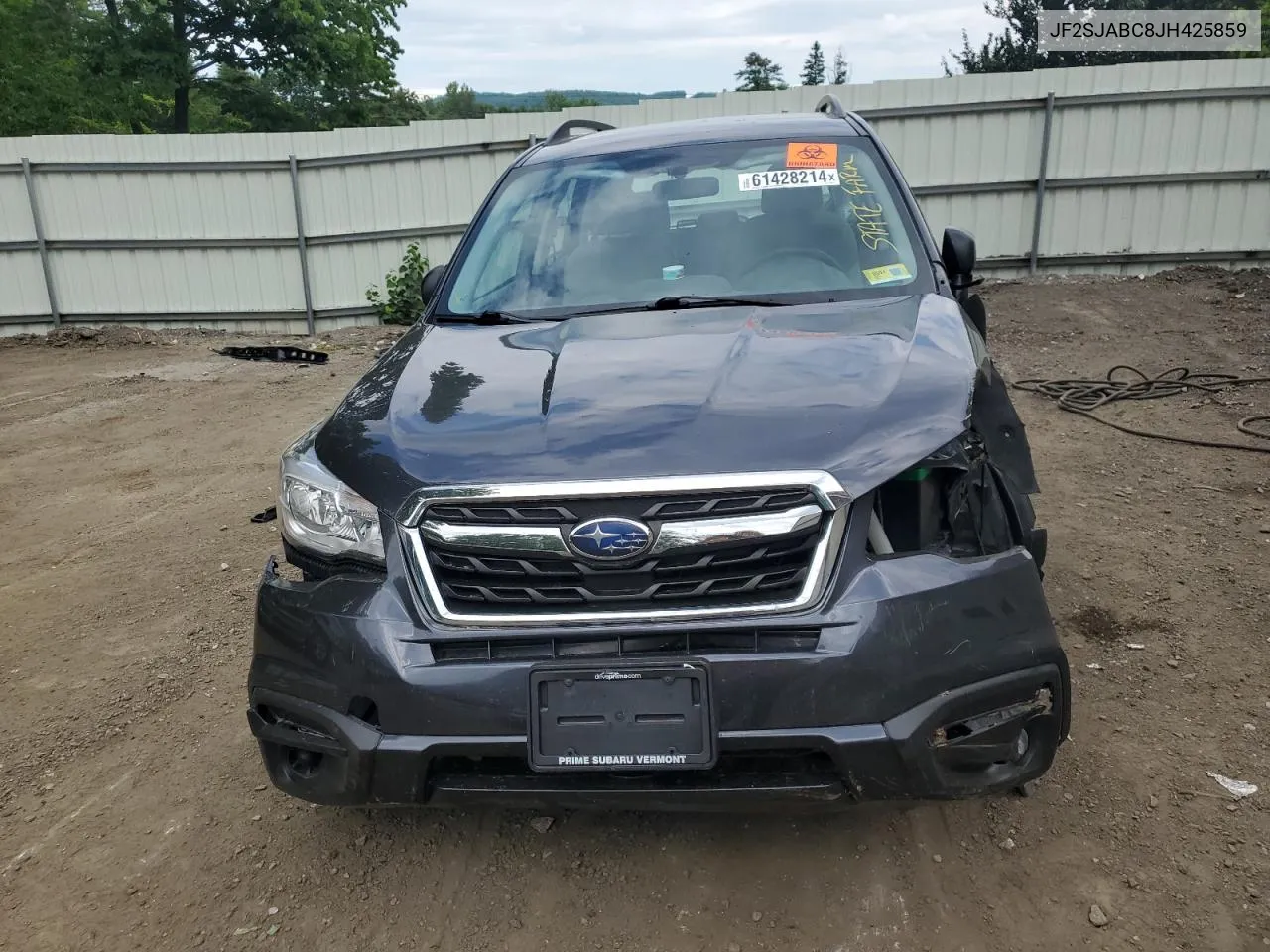 2018 Subaru Forester 2.5I VIN: JF2SJABC8JH425859 Lot: 61428214