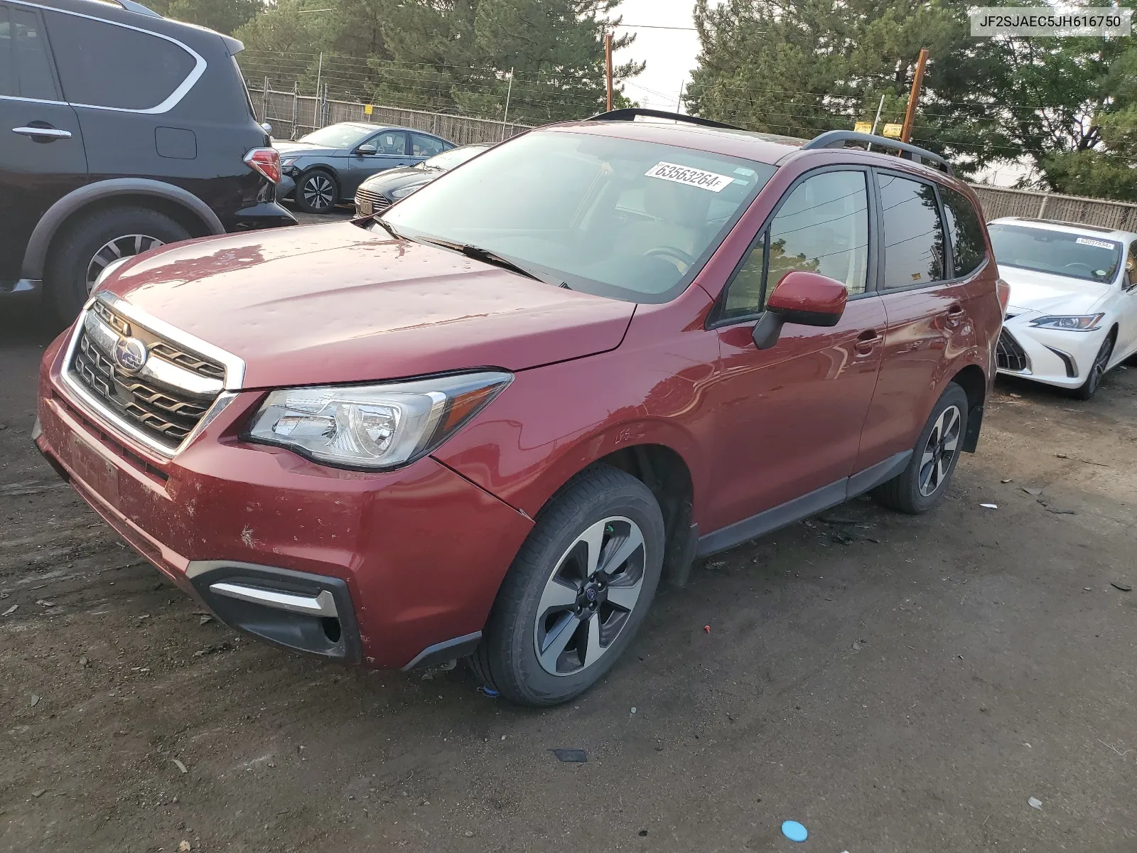 2018 Subaru Forester 2.5I Premium VIN: JF2SJAEC5JH616750 Lot: 63563264