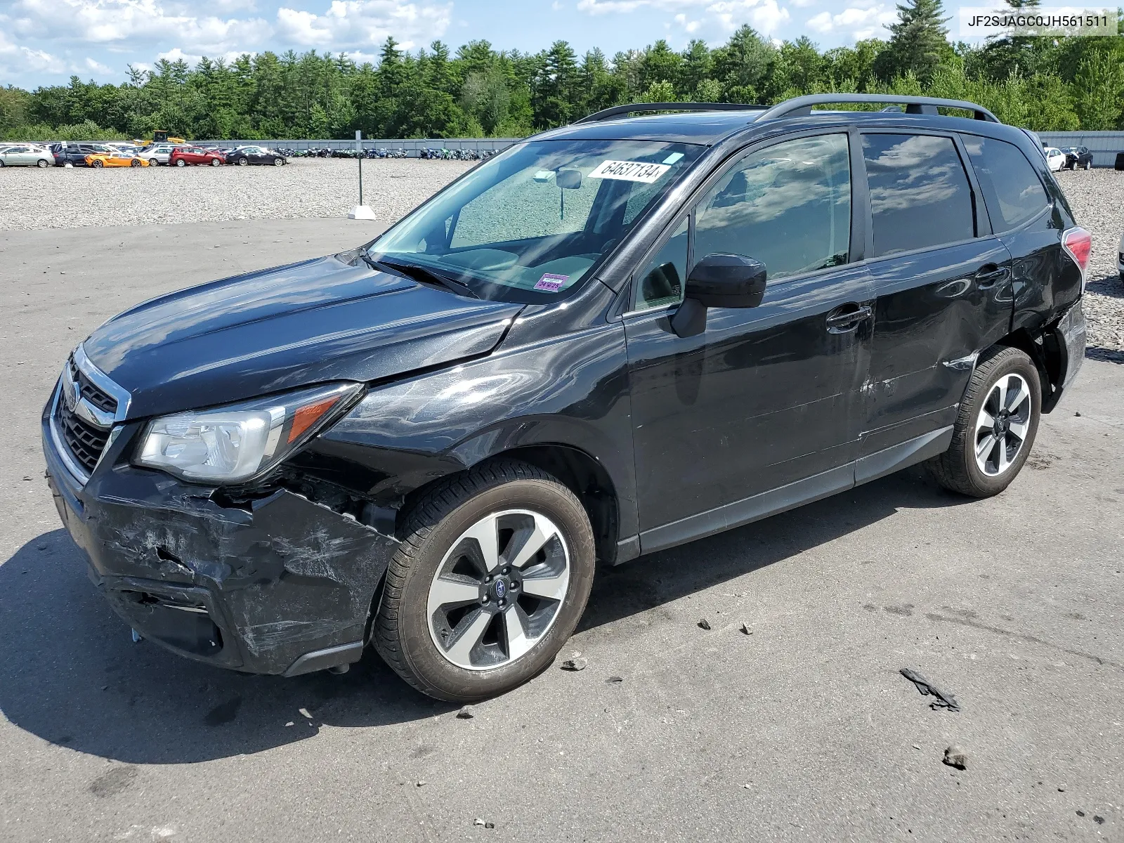 2018 Subaru Forester 2.5I Premium VIN: JF2SJAGC0JH561511 Lot: 64637134