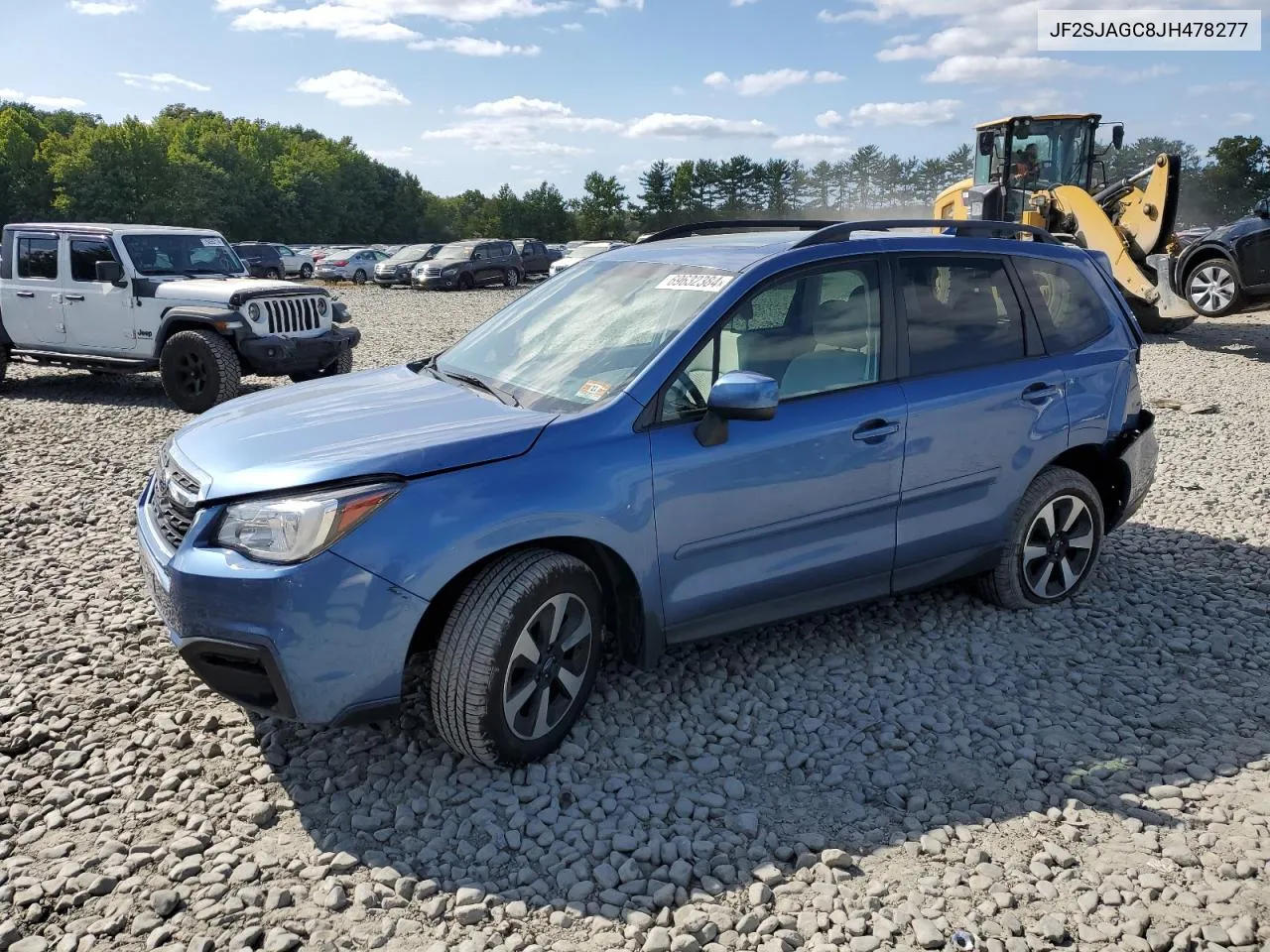 2018 Subaru Forester 2.5I Premium VIN: JF2SJAGC8JH478277 Lot: 69632384