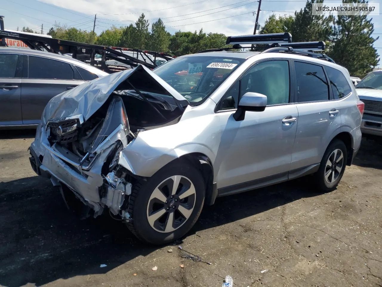 2018 Subaru Forester 2.5I Premium VIN: JF2SJAEC9JH590587 Lot: 69670064