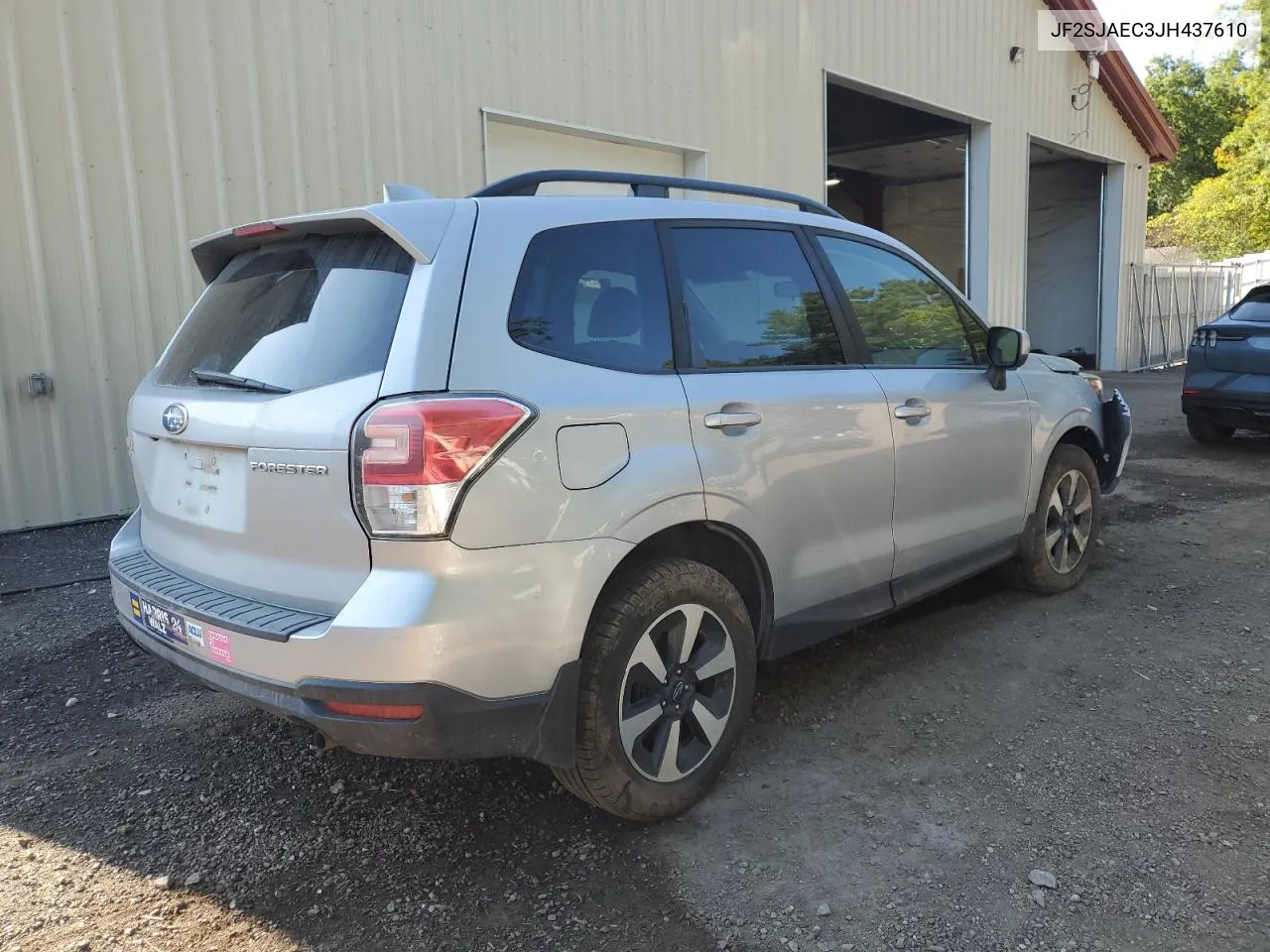 2018 Subaru Forester 2.5I Premium VIN: JF2SJAEC3JH437610 Lot: 69781764