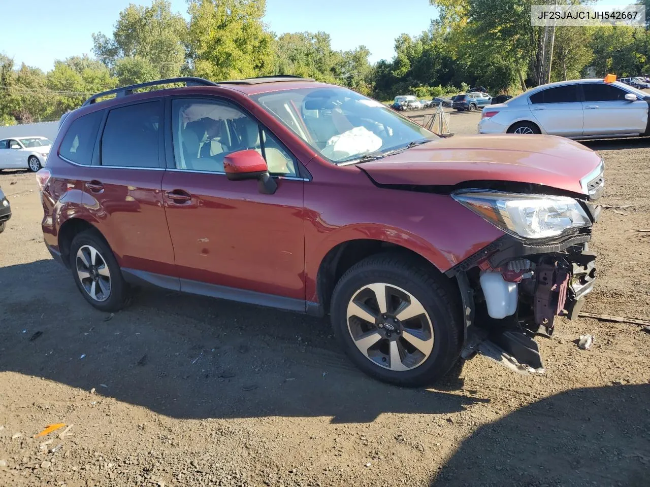 2018 Subaru Forester 2.5I Limited VIN: JF2SJAJC1JH542667 Lot: 69915134