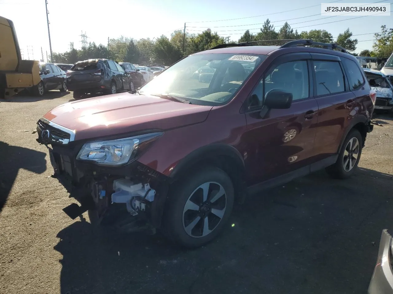 2018 Subaru Forester 2.5I VIN: JF2SJABC3JH490943 Lot: 69992354