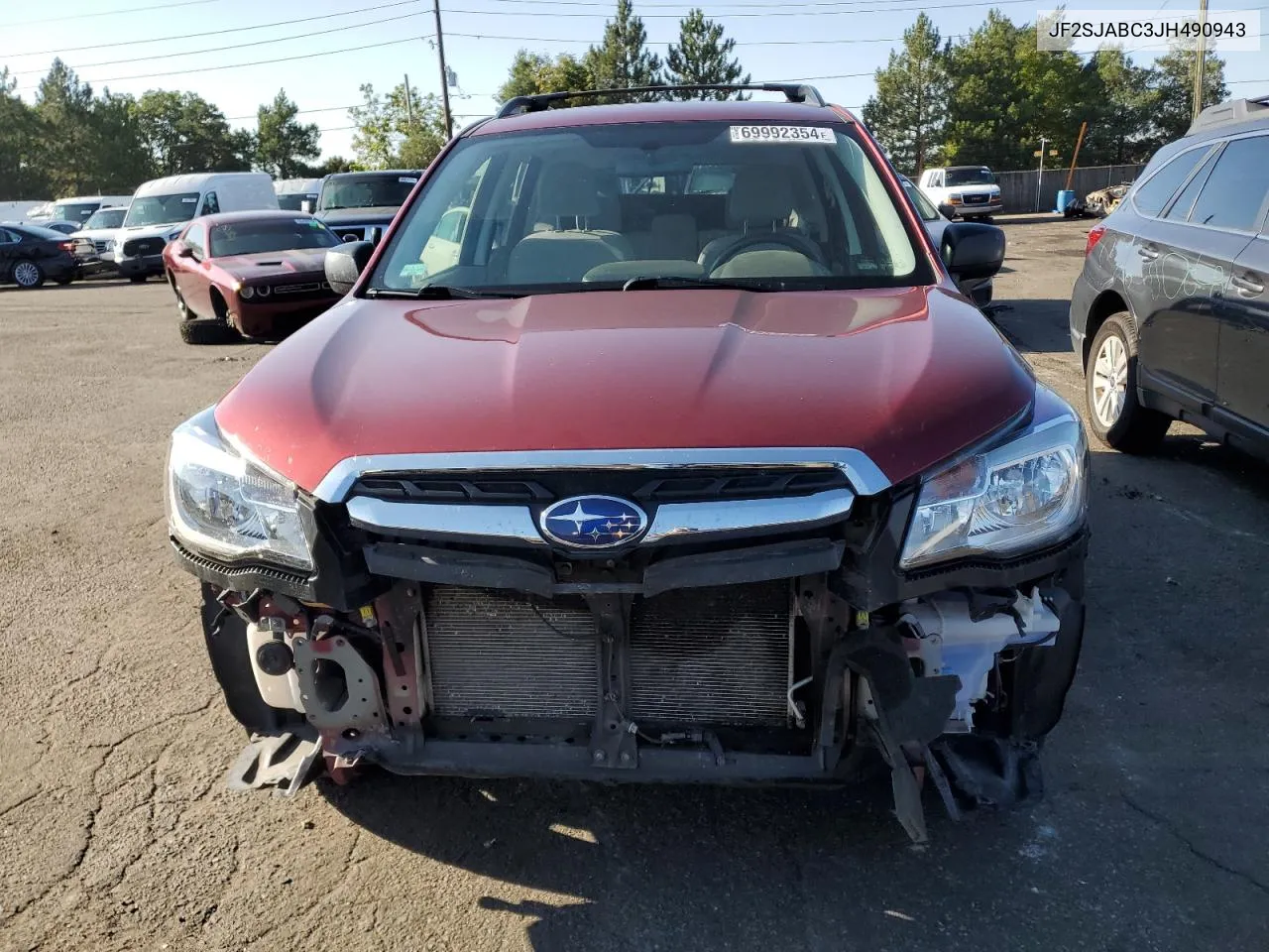 2018 Subaru Forester 2.5I VIN: JF2SJABC3JH490943 Lot: 69992354