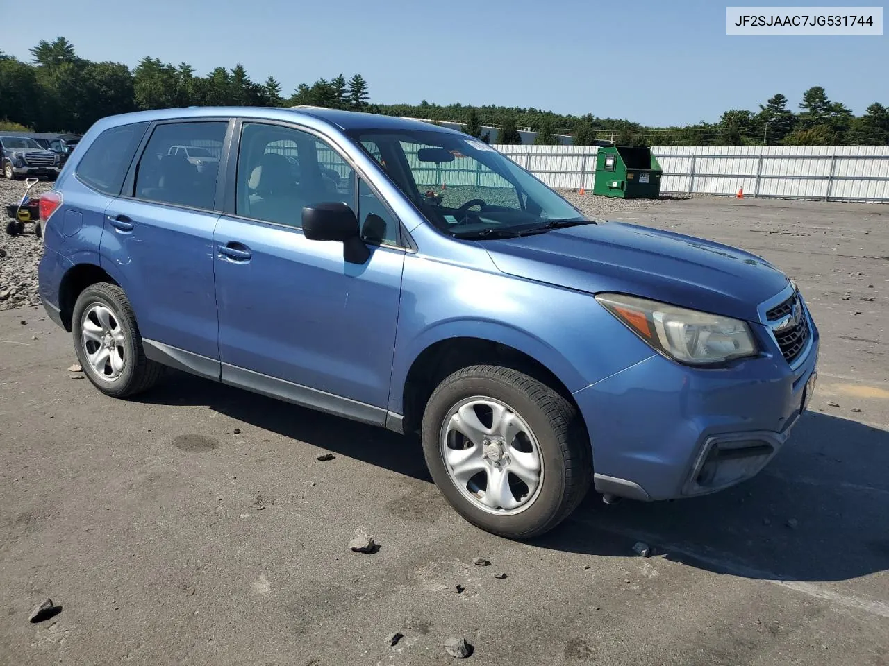 2018 Subaru Forester 2.5I VIN: JF2SJAAC7JG531744 Lot: 70167374