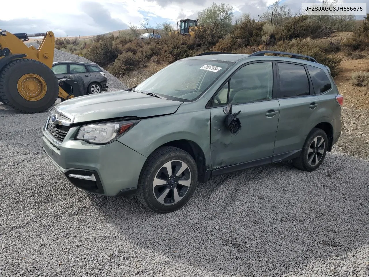 2018 Subaru Forester 2.5I Premium VIN: JF2SJAGC3JH586676 Lot: 70247934