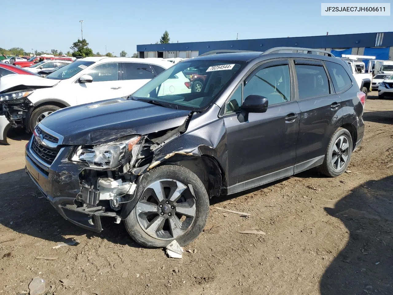 2018 Subaru Forester 2.5I Premium VIN: JF2SJAEC7JH606611 Lot: 70254544