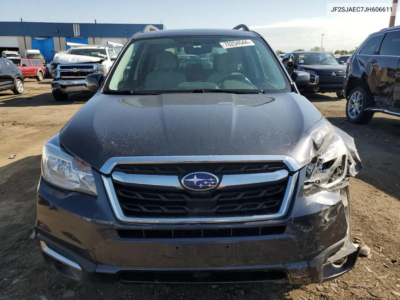 2018 Subaru Forester 2.5I Premium VIN: JF2SJAEC7JH606611 Lot: 70254544