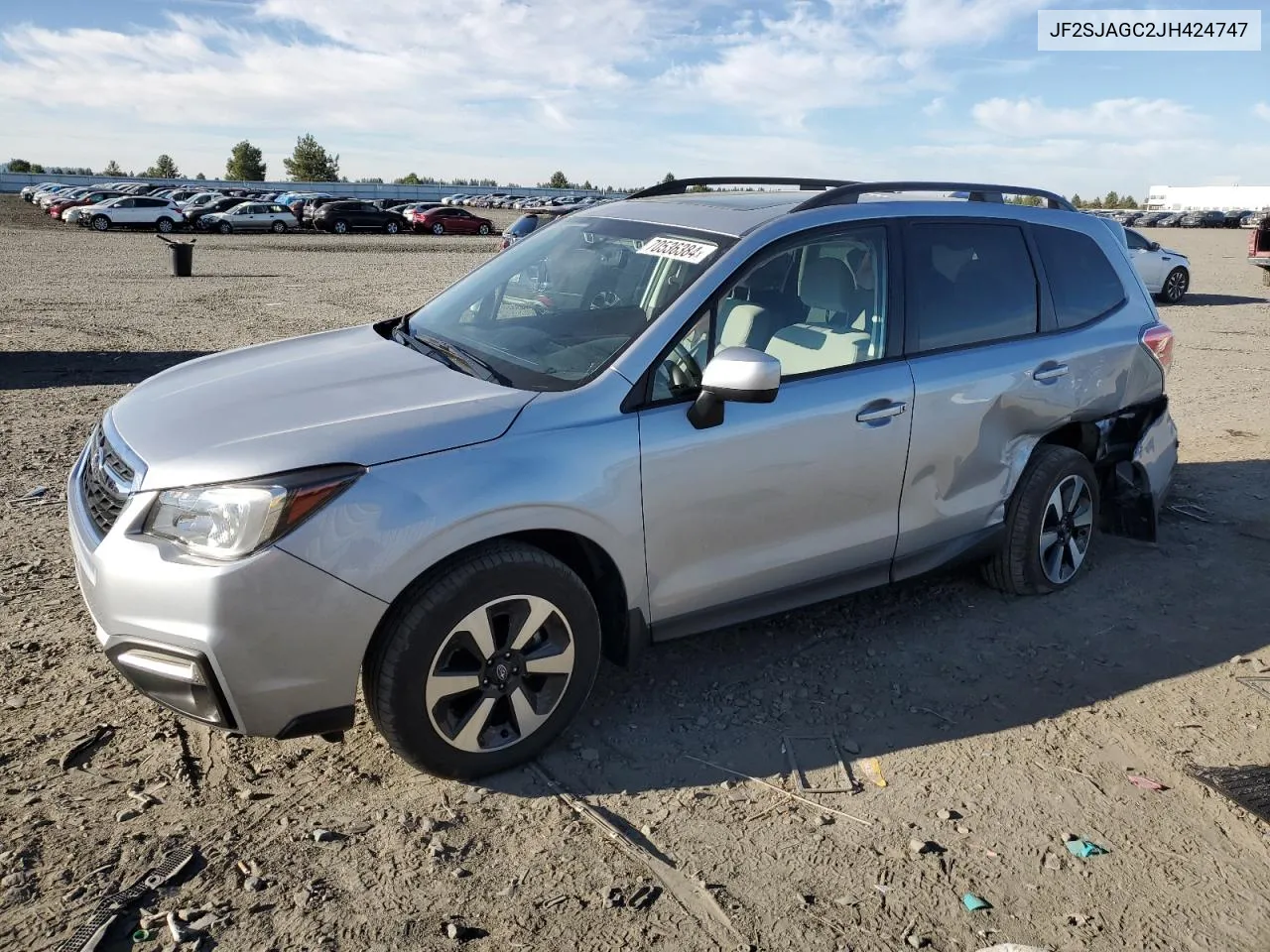 2018 Subaru Forester 2.5I Premium VIN: JF2SJAGC2JH424747 Lot: 70536384