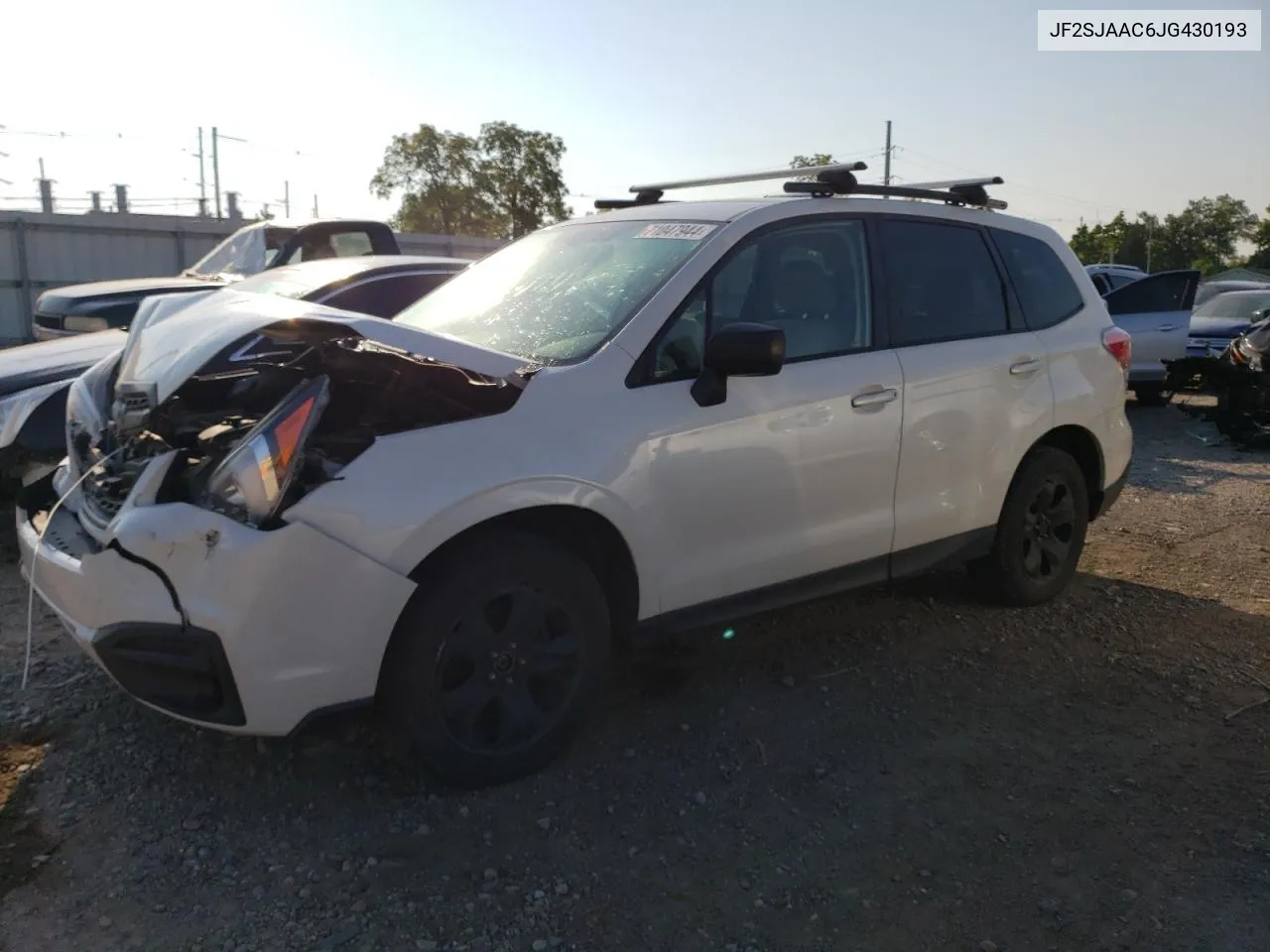 2018 Subaru Forester 2.5I VIN: JF2SJAAC6JG430193 Lot: 71047944