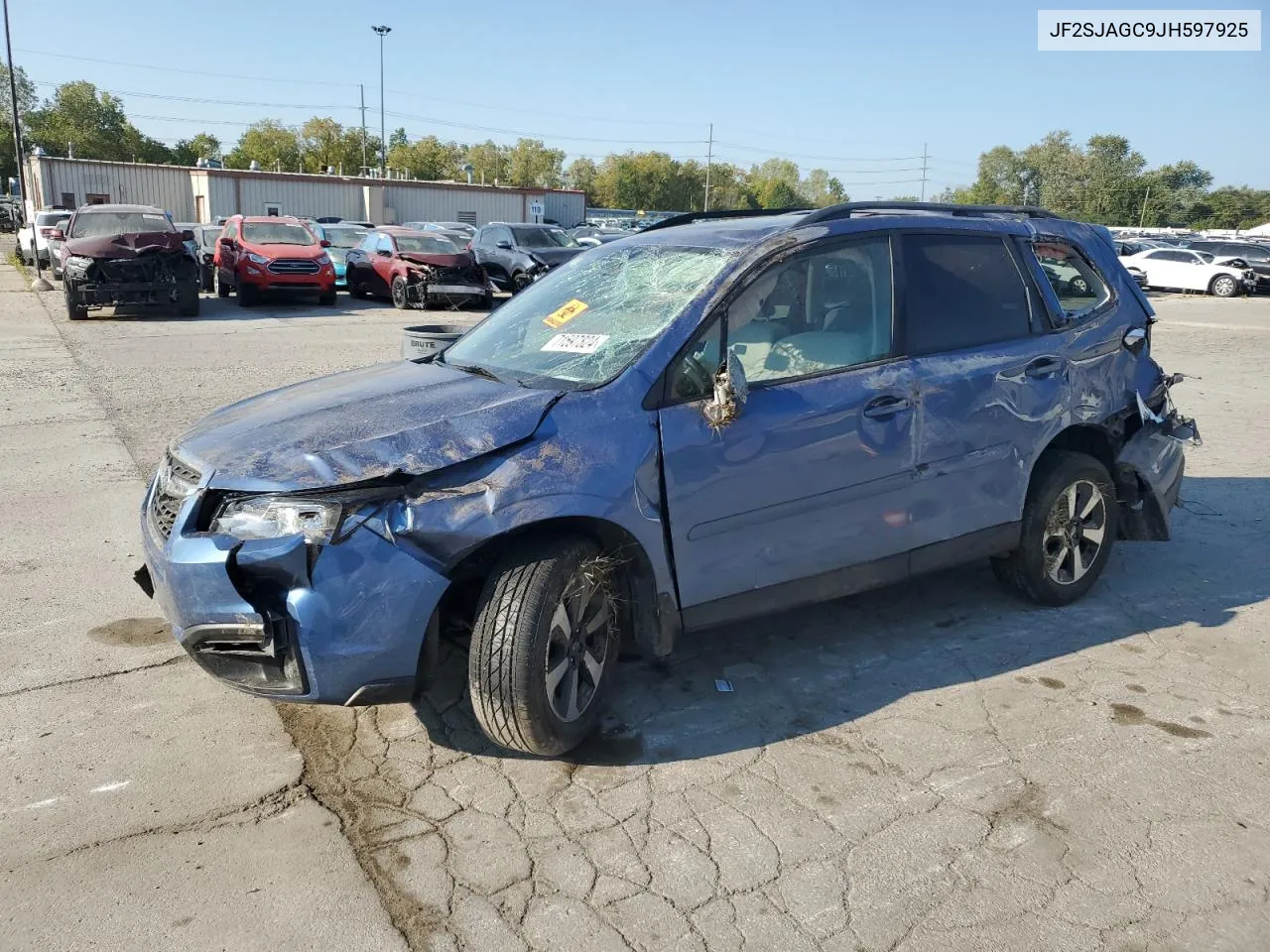 2018 Subaru Forester 2.5I Premium VIN: JF2SJAGC9JH597925 Lot: 71597824