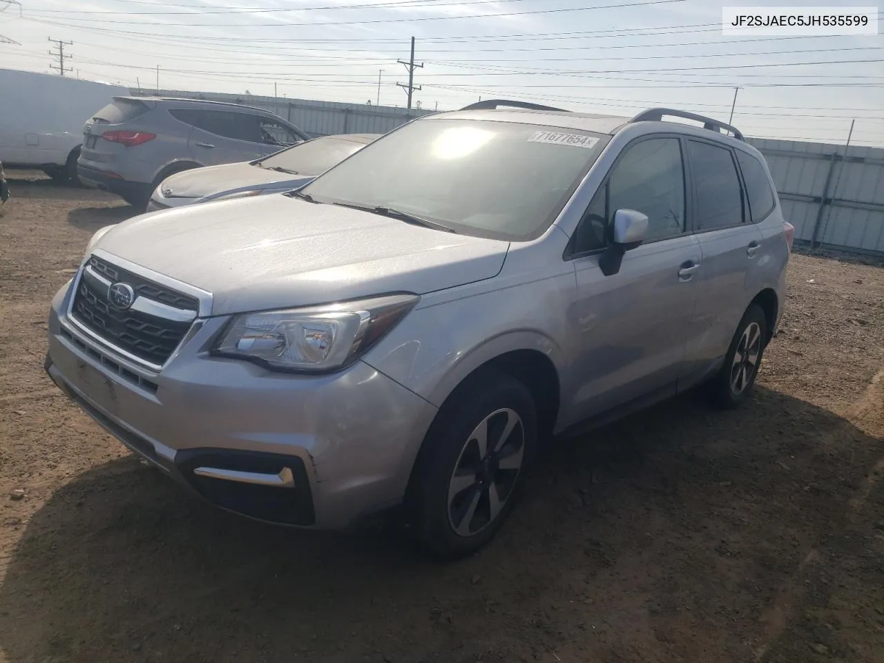 2018 Subaru Forester 2.5I Premium VIN: JF2SJAEC5JH535599 Lot: 71677654