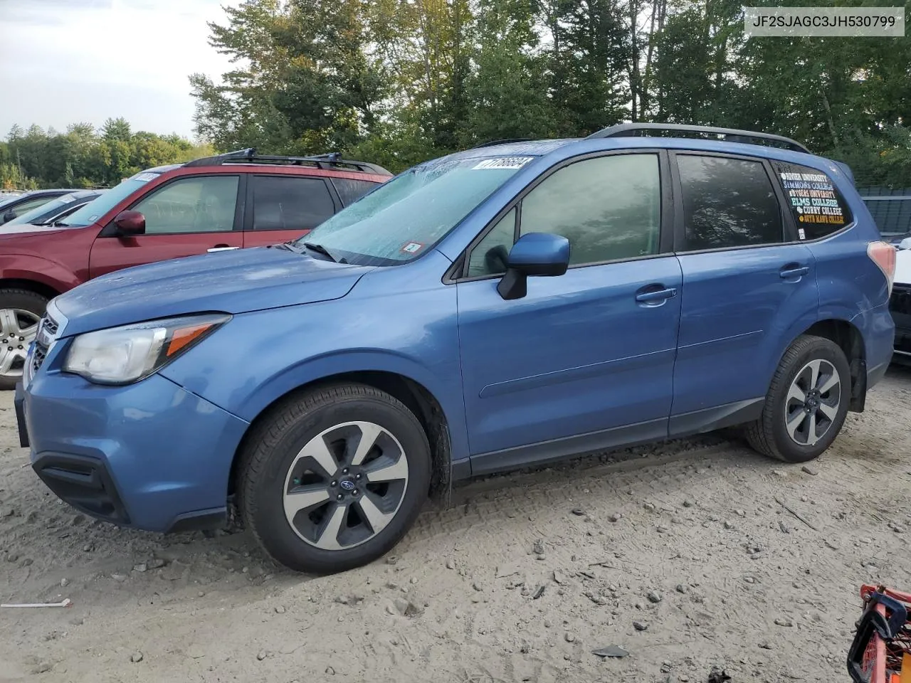 2018 Subaru Forester 2.5I Premium VIN: JF2SJAGC3JH530799 Lot: 71786604