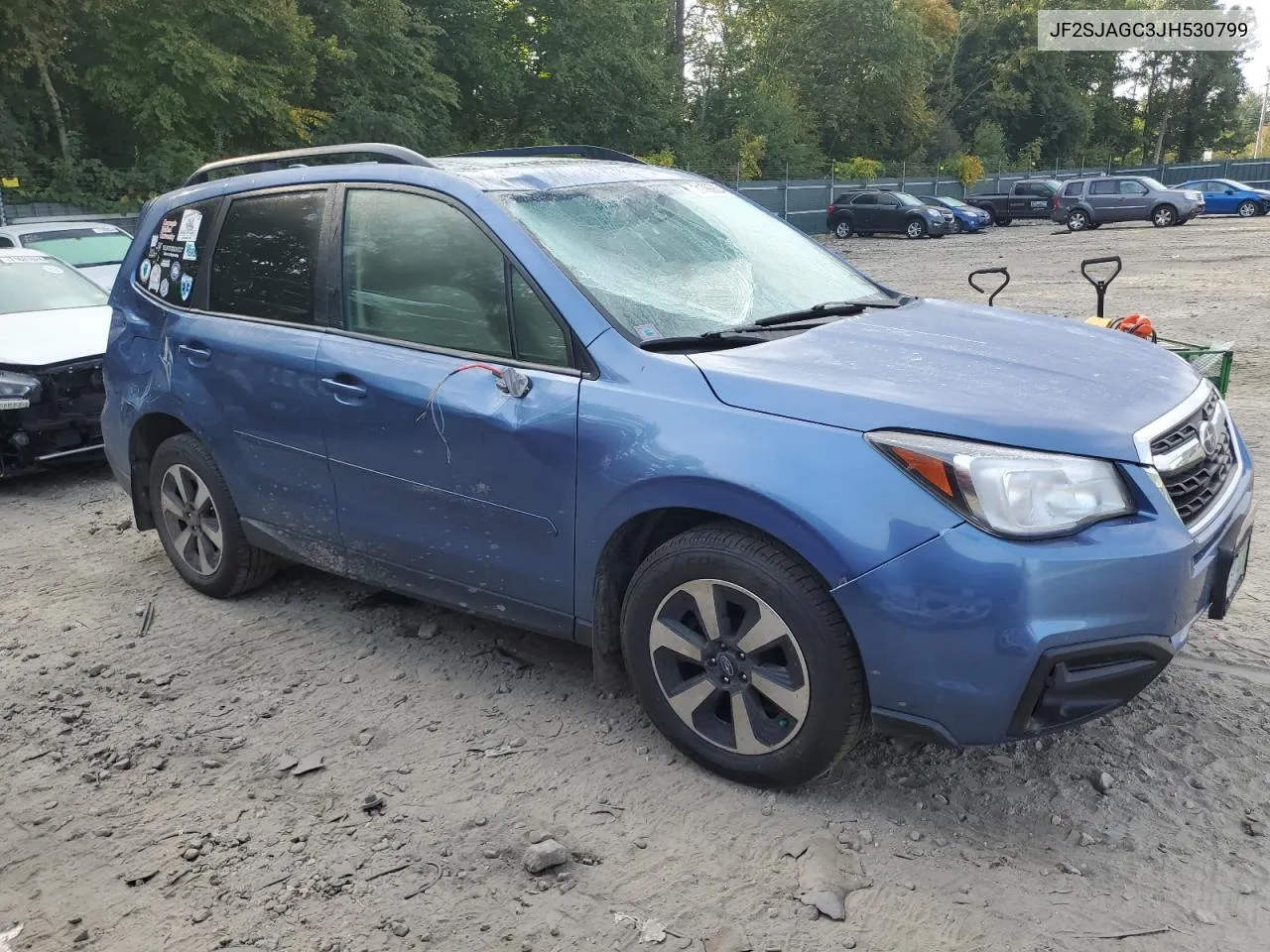 2018 Subaru Forester 2.5I Premium VIN: JF2SJAGC3JH530799 Lot: 71786604