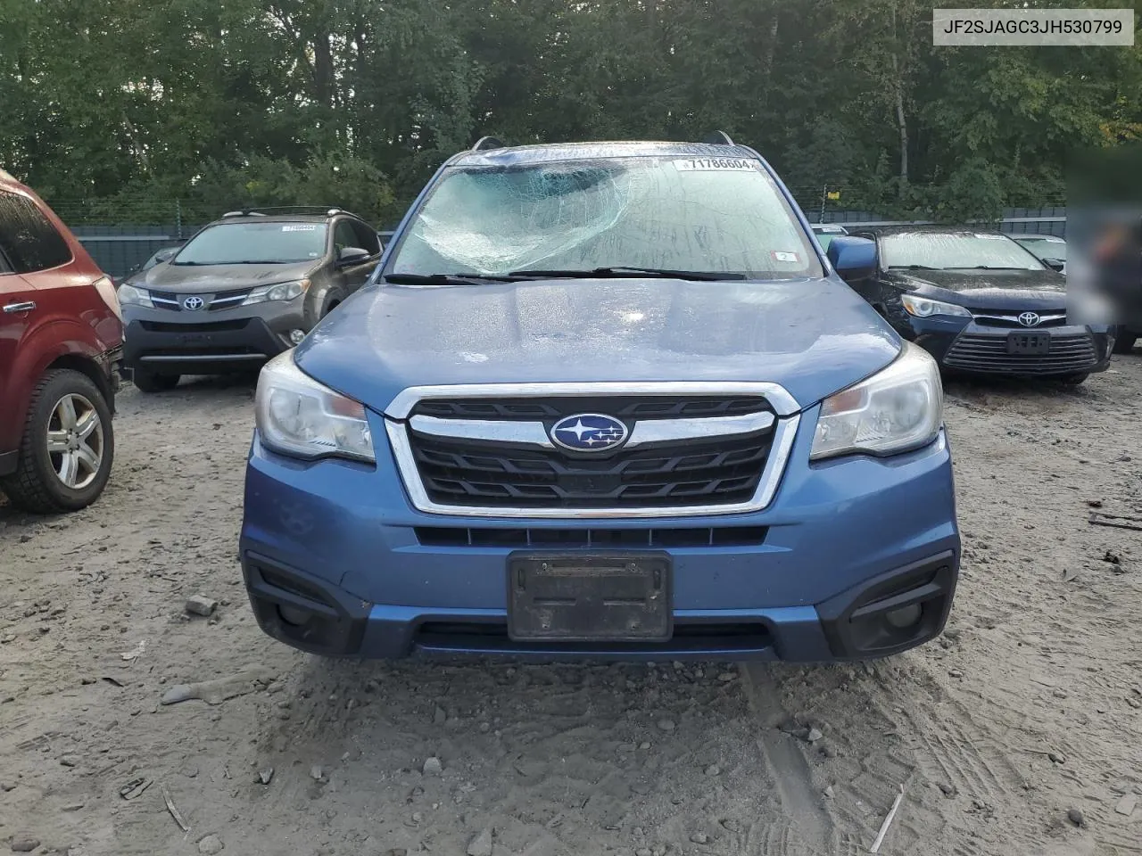 2018 Subaru Forester 2.5I Premium VIN: JF2SJAGC3JH530799 Lot: 71786604