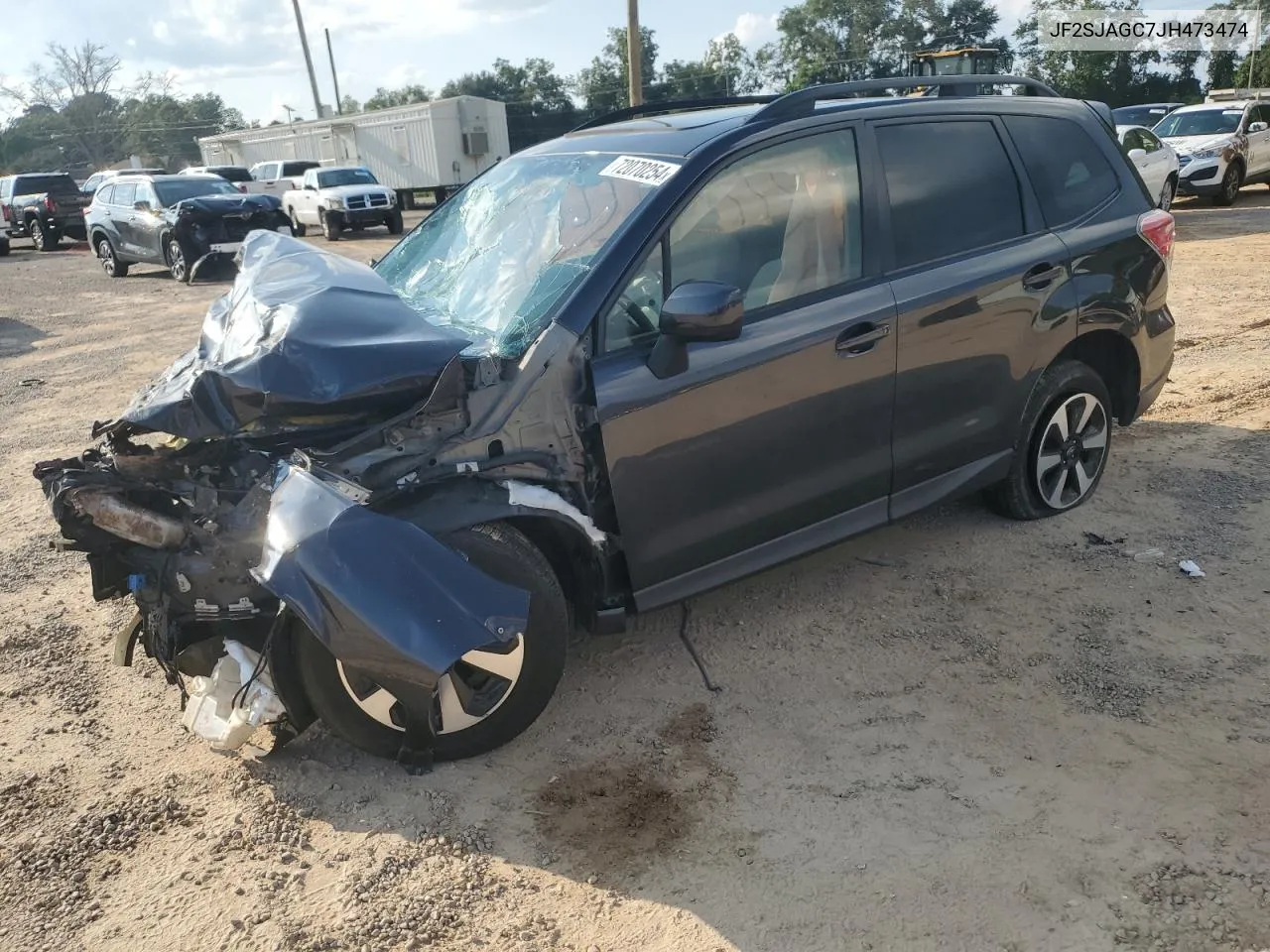 2018 Subaru Forester 2.5I Premium VIN: JF2SJAGC7JH473474 Lot: 72070254