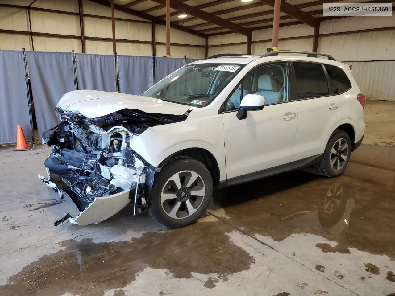 2018 Subaru Forester 2.5I Premium VIN: JF2SJAGC8JH455369 Lot: 72147314