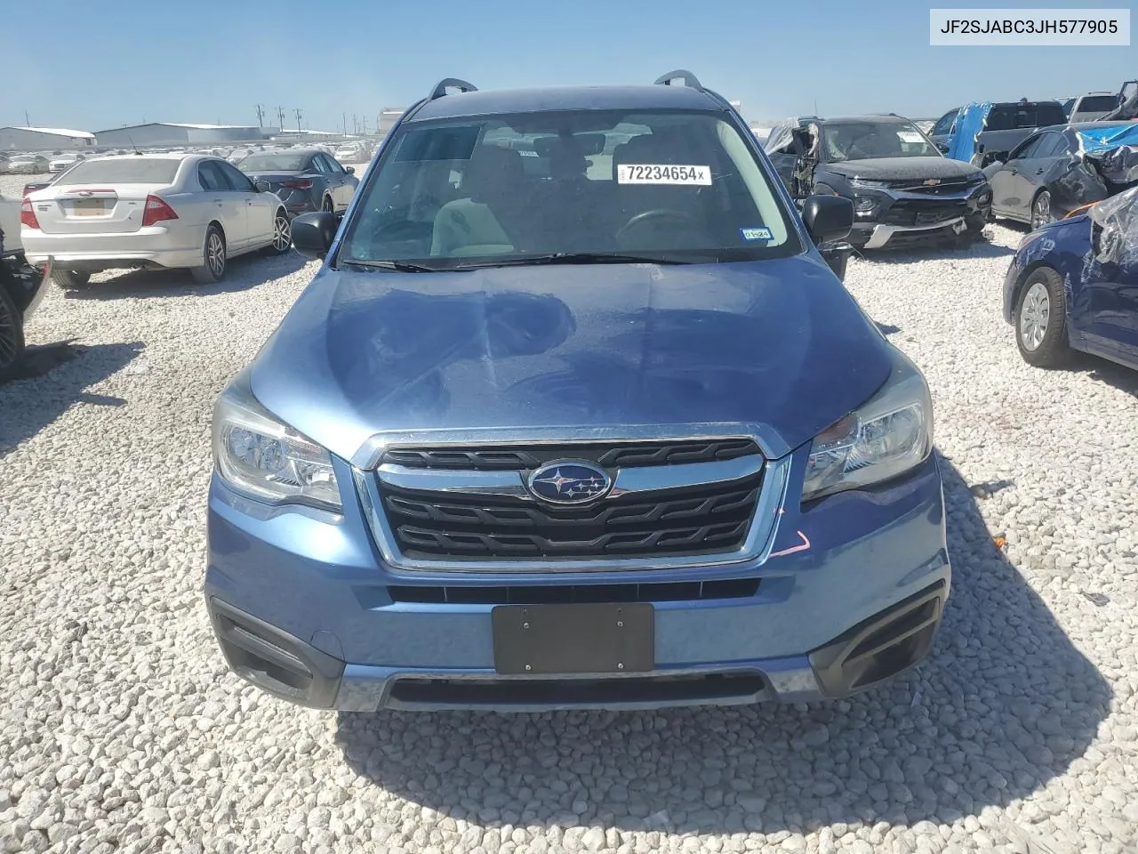 2018 Subaru Forester 2.5I VIN: JF2SJABC3JH577905 Lot: 72234654