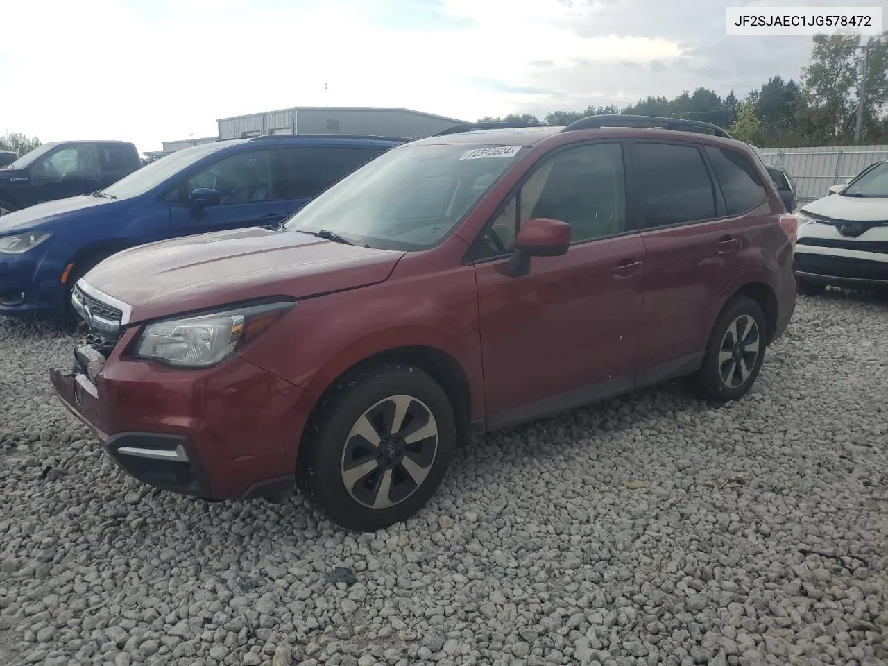 2018 Subaru Forester 2.5I Premium VIN: JF2SJAEC1JG578472 Lot: 72393624