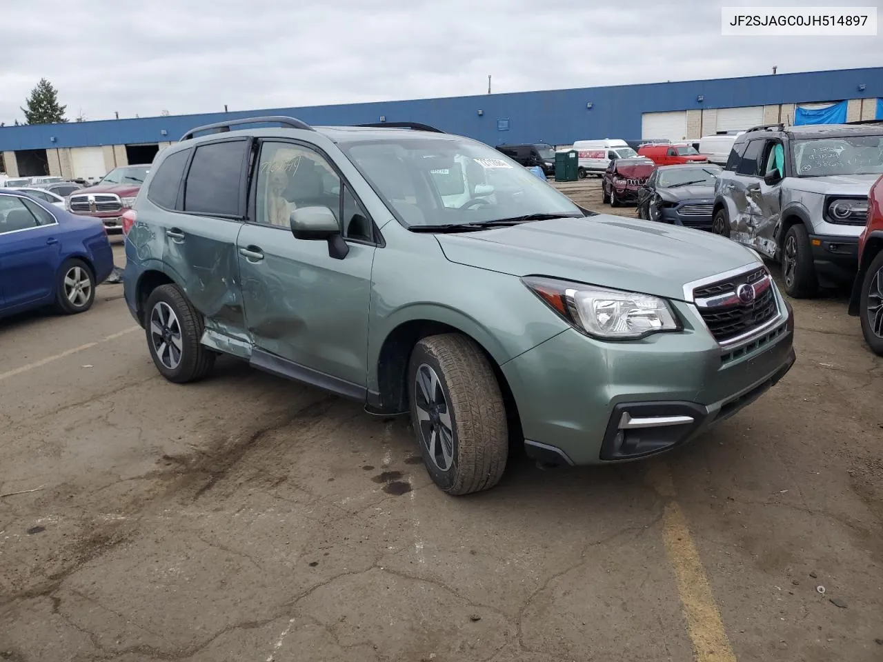 2018 Subaru Forester 2.5I Premium VIN: JF2SJAGC0JH514897 Lot: 72712994