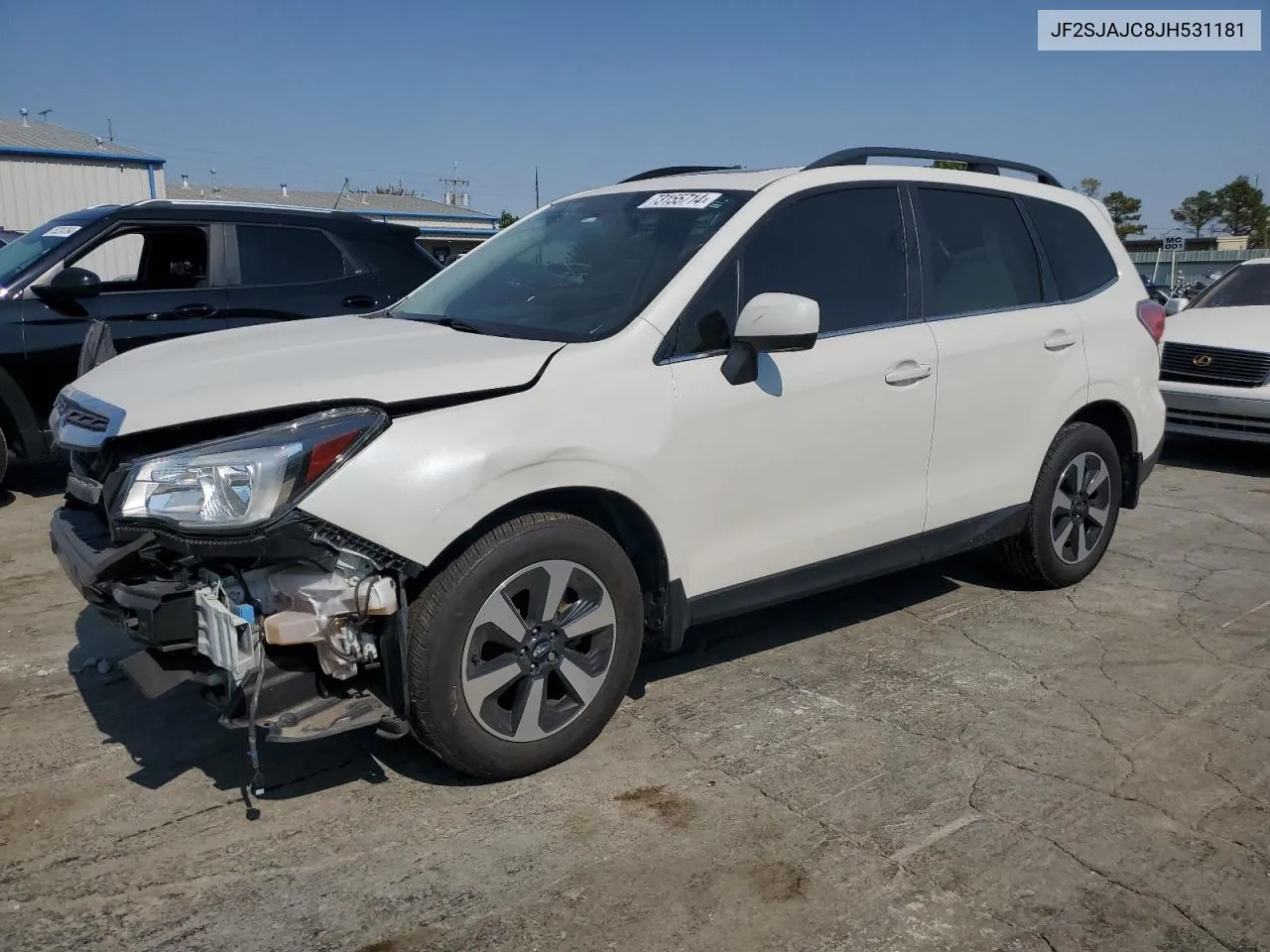 2018 Subaru Forester 2.5I Limited VIN: JF2SJAJC8JH531181 Lot: 73155714